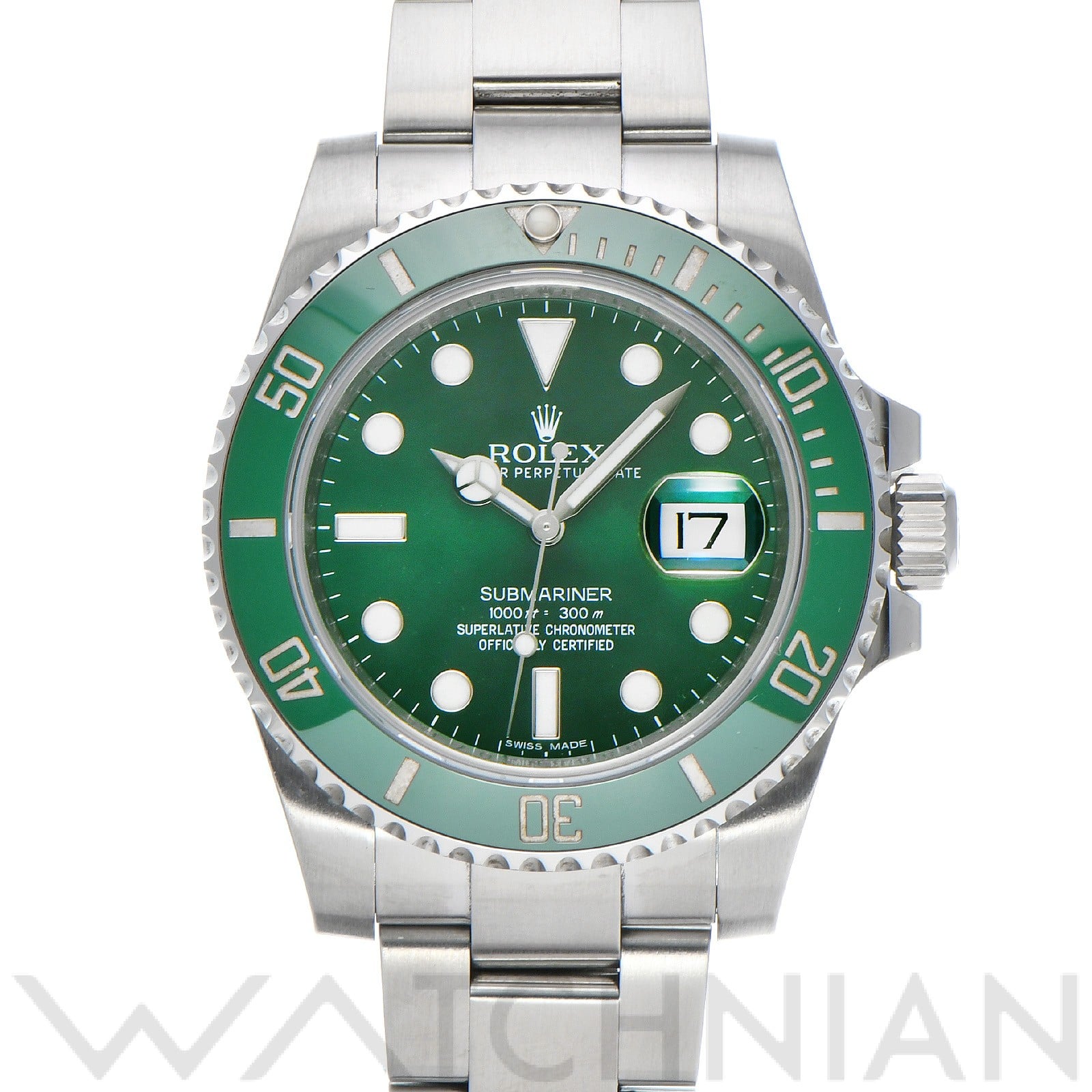 ロレックス サブマリーナ デイト 116610LV グリーン メンズ 時計 【中古】【wristwatch】