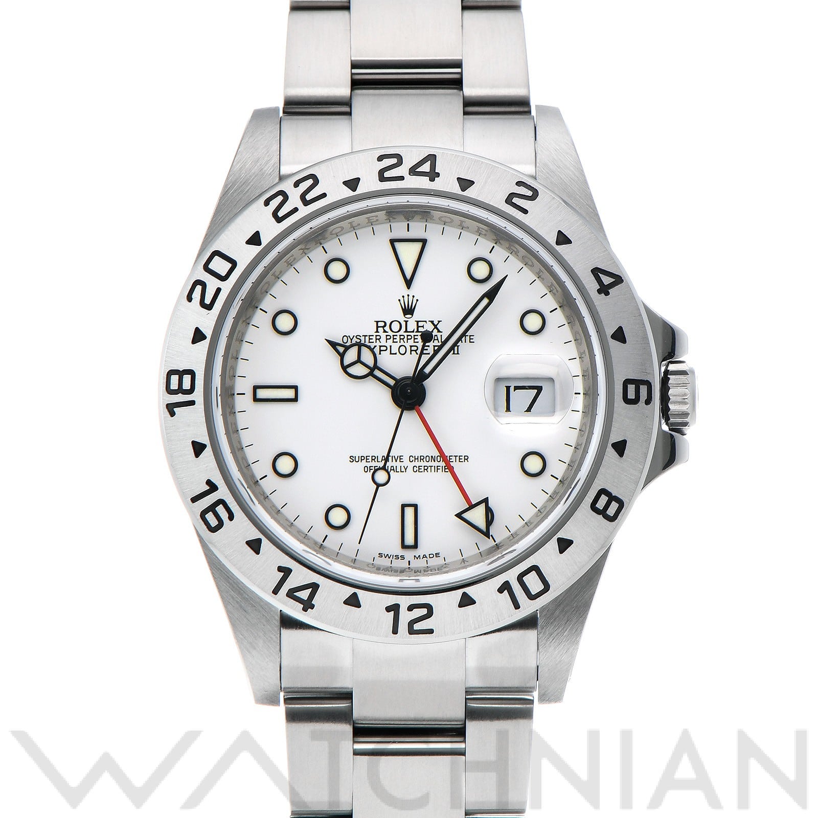 ロレックス エクスプローラーII 16570 ホワイト メンズ 時計 【中古】【wristwatch】