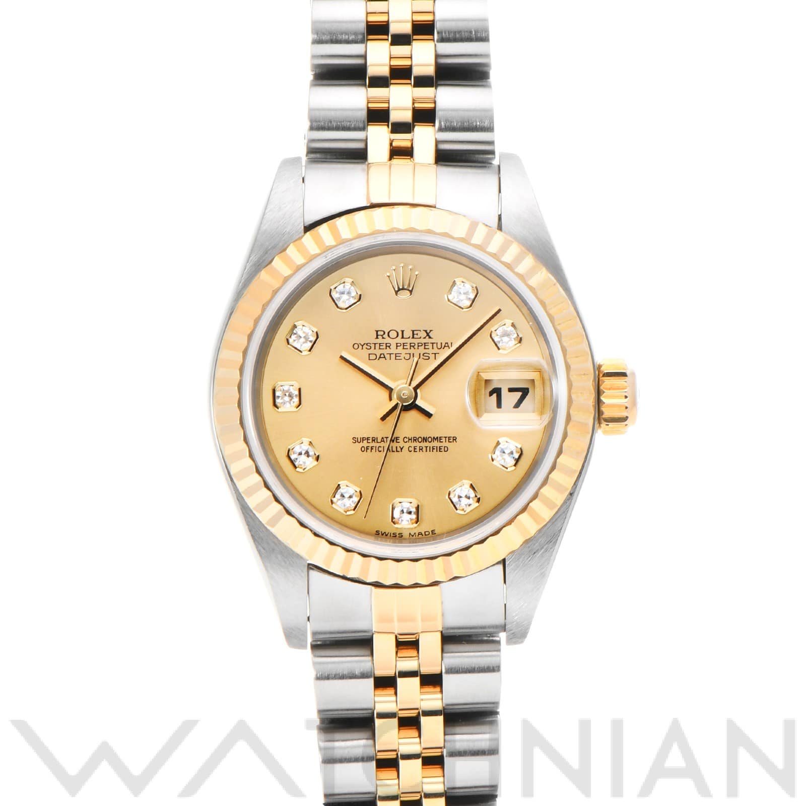 ロレックス デイトジャスト 79173G シャンパン/ダイヤモンド レディース 時計 【中古】【wristwatch】