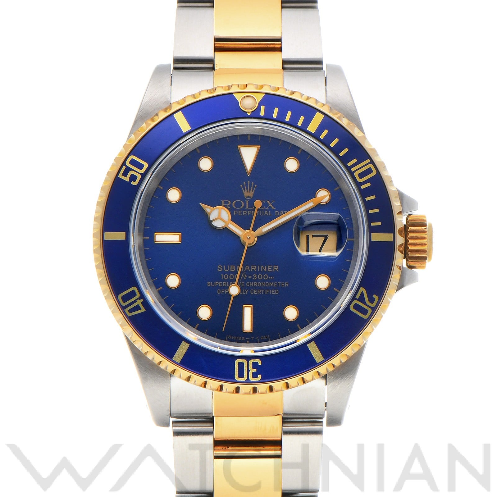 サブマリーナ デイト 16613 S番(1994年頃製造) ブルー ロレックス ROLEX メンズ 【中古】