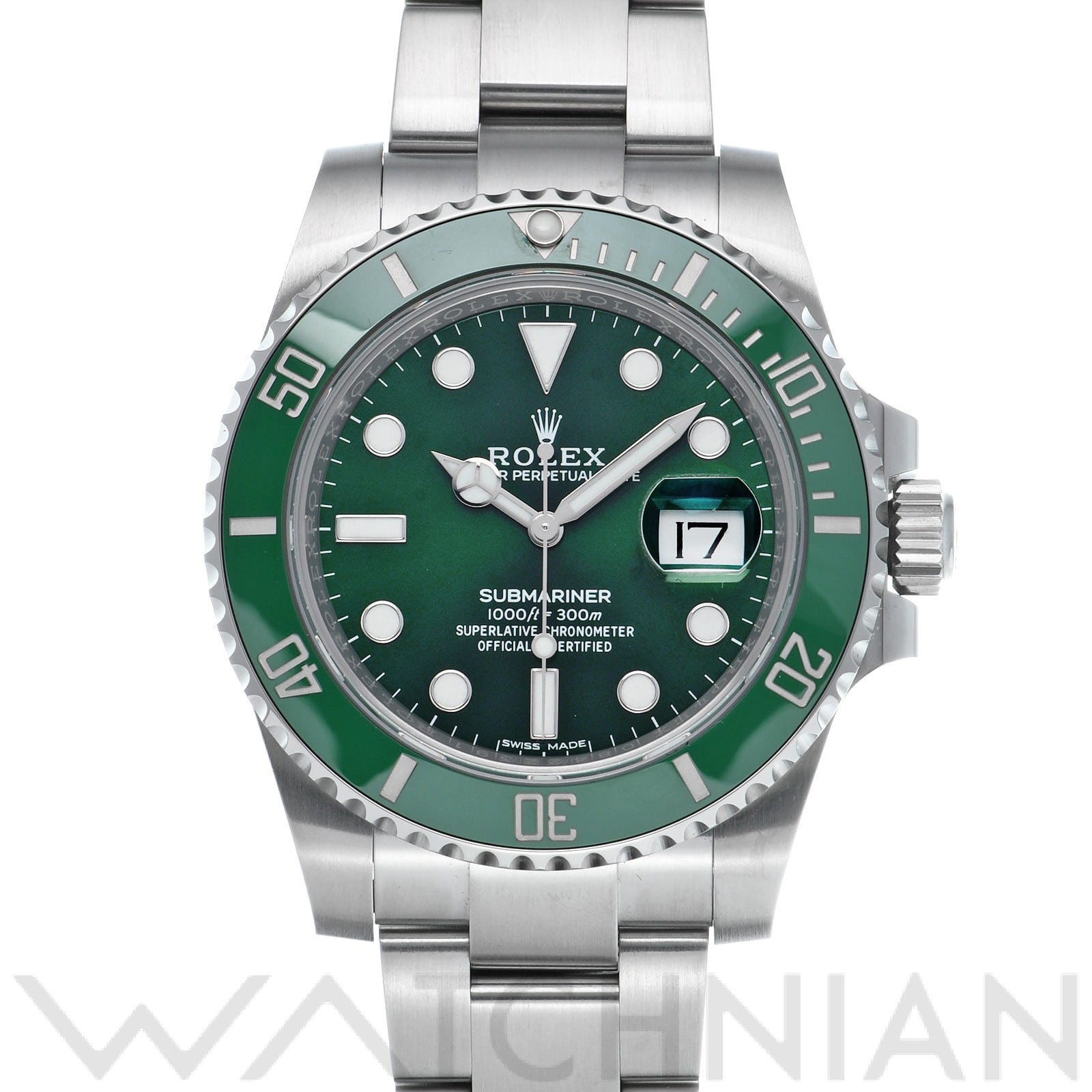 ロレックス サブマリーナ デイト 116610LV グリーン メンズ 時計 【中古】【wristwatch】