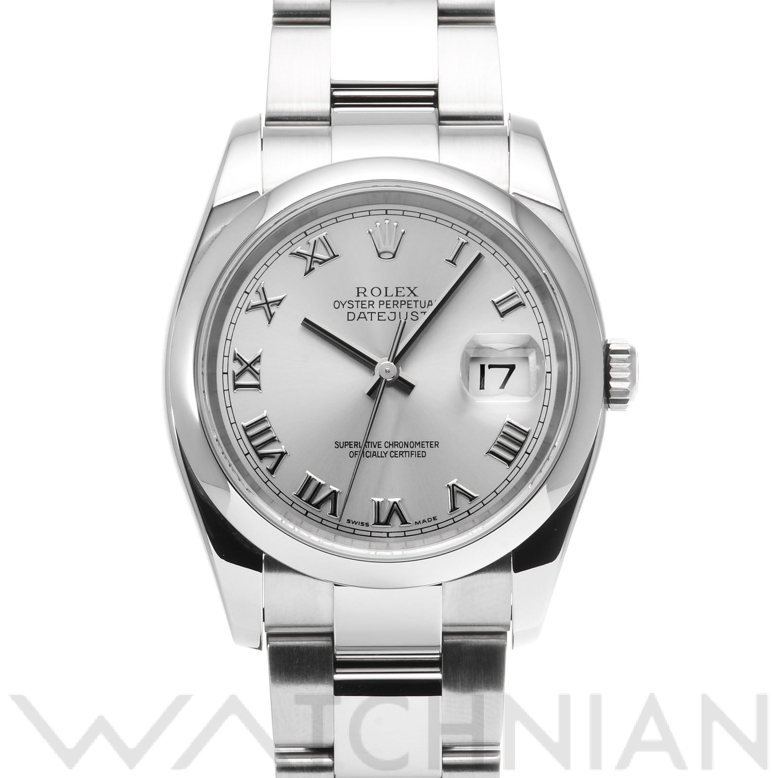 ロレックス デイトジャスト 36 116200 グレー メンズ 時計 【中古】【wristwatch】