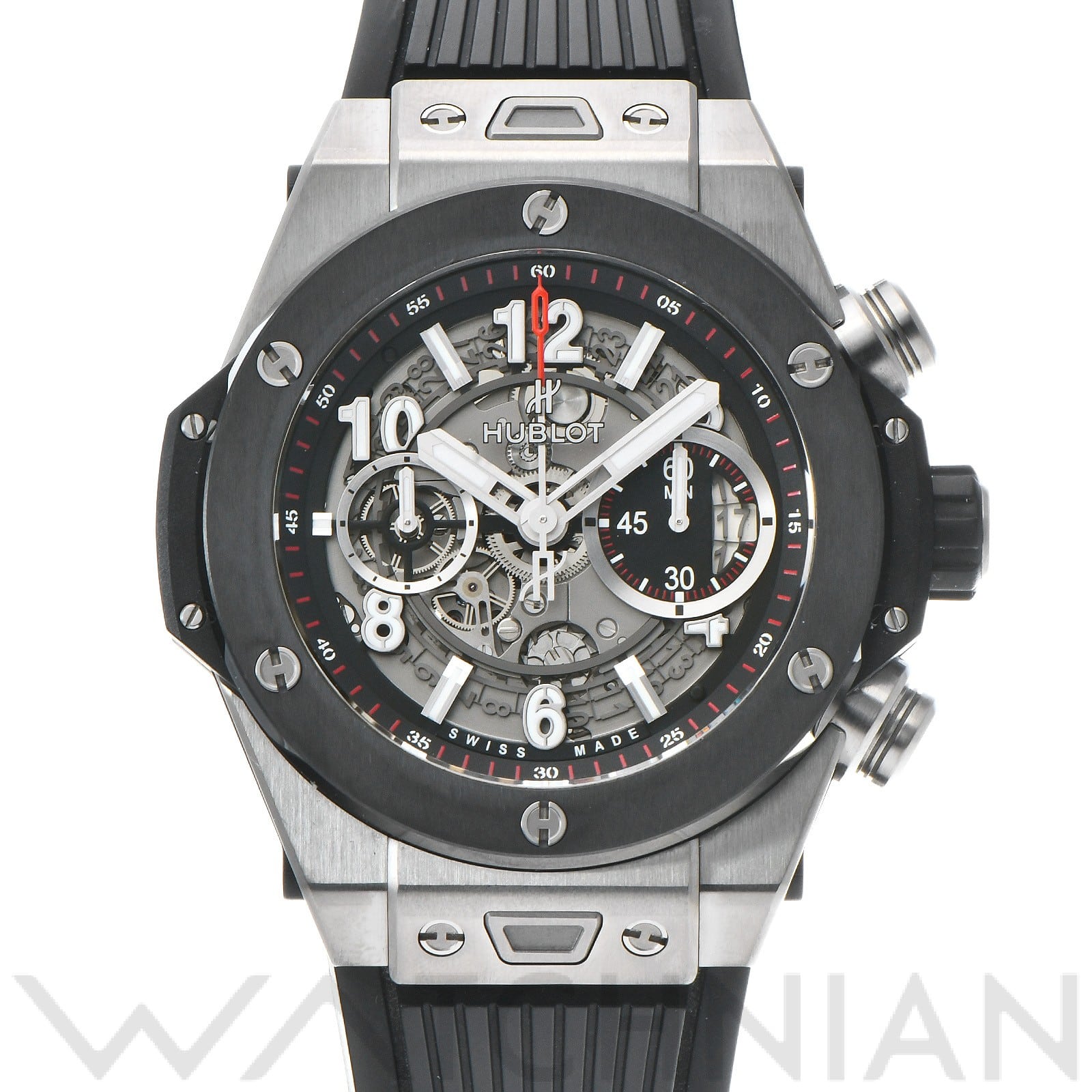 ウブロ / HUBLOT ビッグバン ウニコ チタニウム セラミック 411.NM.1170.RX マットブラックスケルトン メンズ 時計 【中古】【wristwatch】