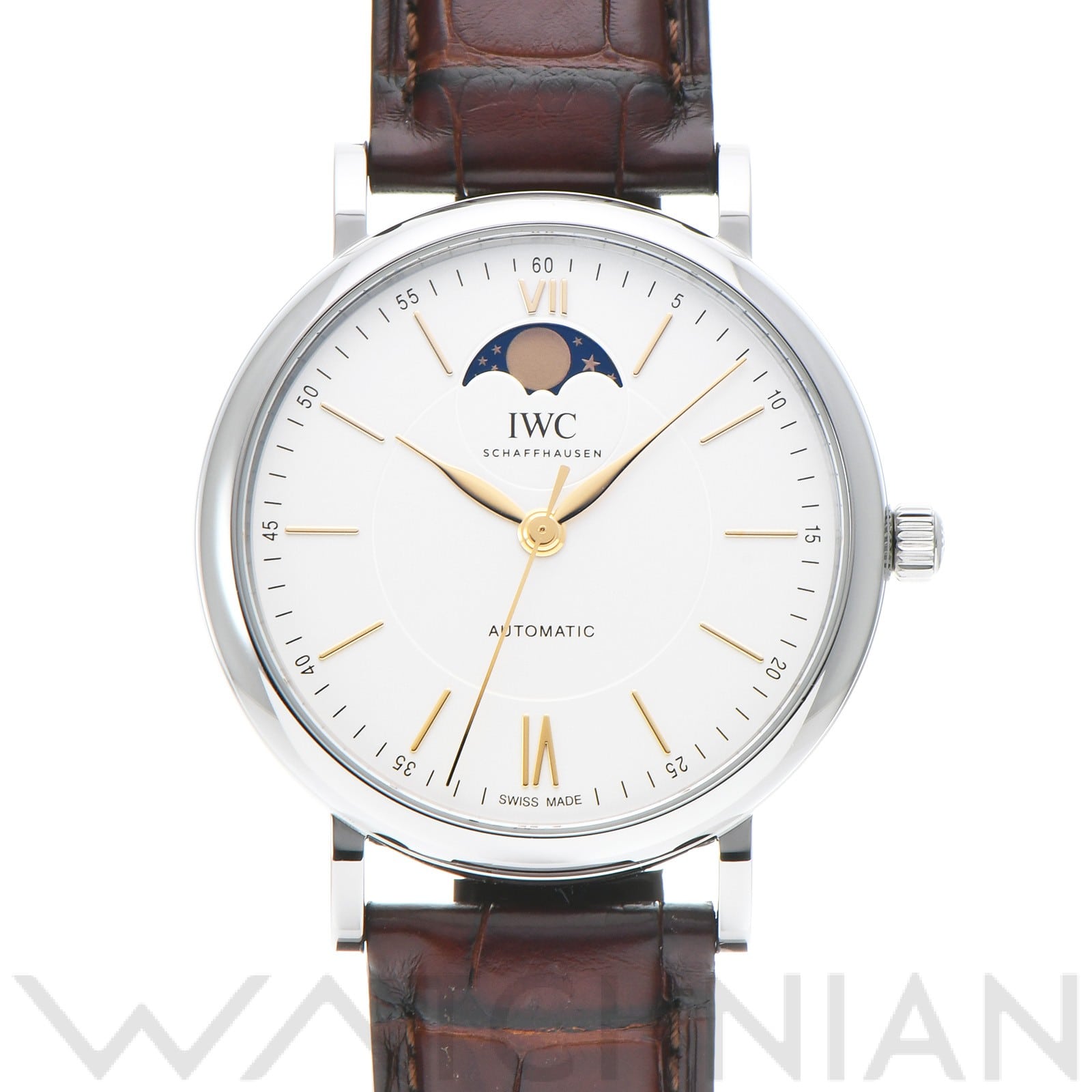 IWC ポートフィノ オートマティック ムーンフェイズ IW459401 シルバーメッキ メンズ 時計 【中古】【wristwatch】