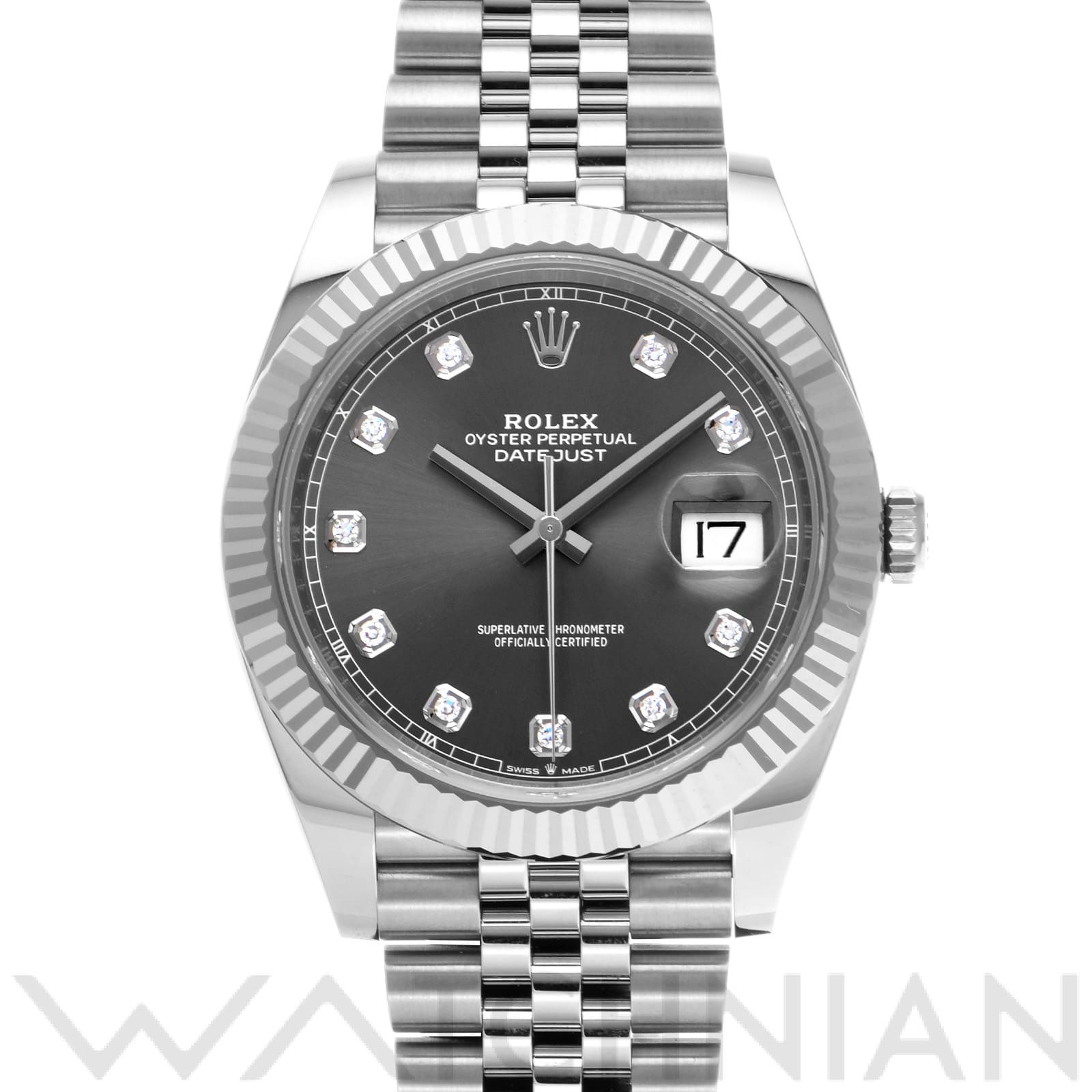ロレックス / ROLEX デイトジャスト 41 126334G スレート/ダイヤモンド メンズ 時計 【中古】【wristwatch】