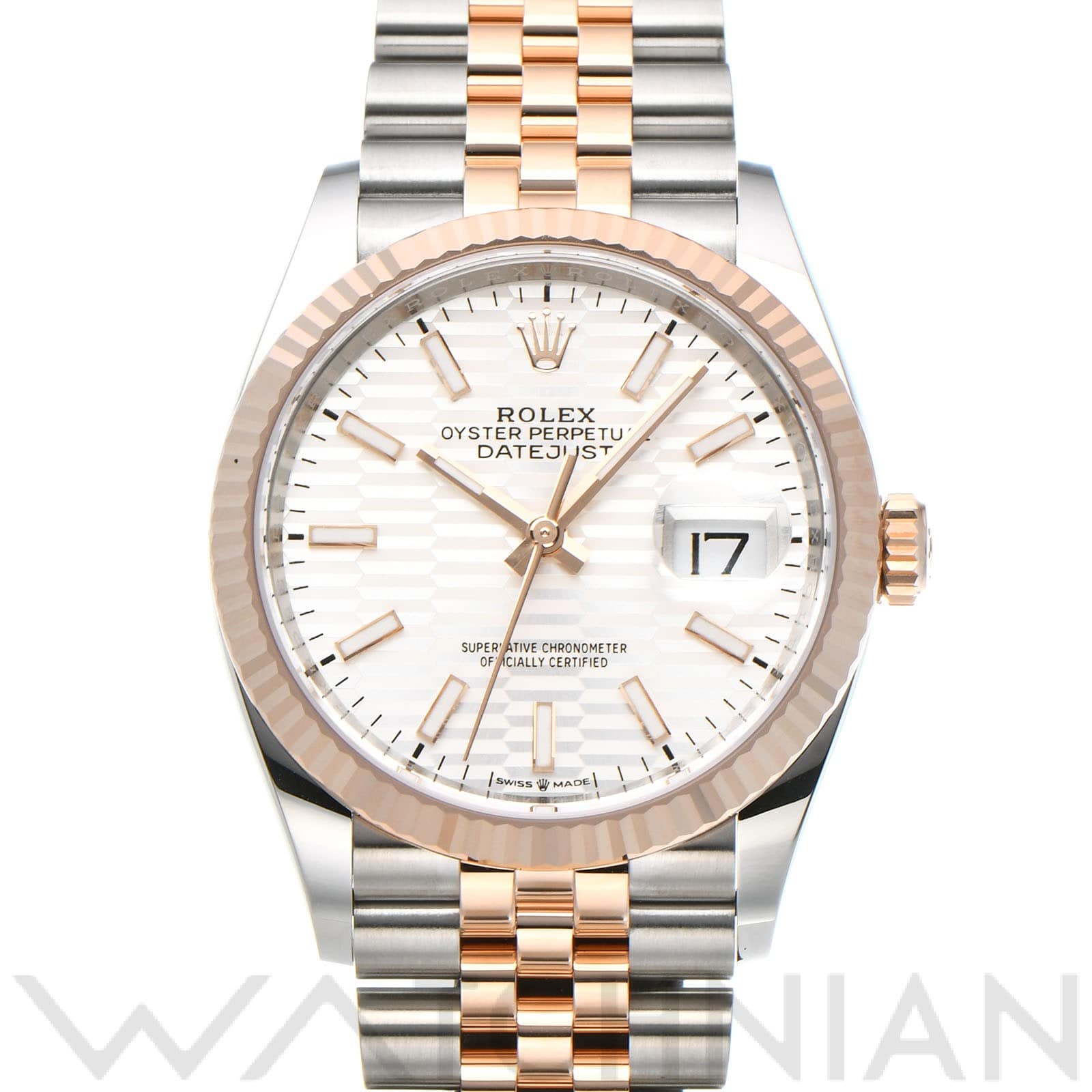 ロレックス デイトジャスト 36 126231 シルバー/フルーテッドモチーフ メンズ 時計 【未使用】【wristwatch】