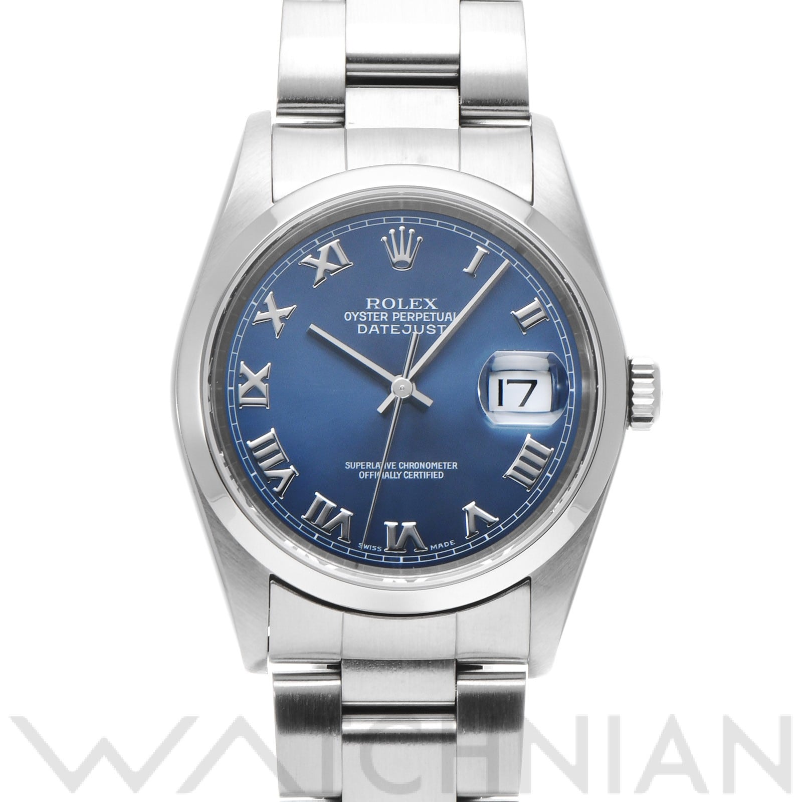 ロレックス デイトジャスト 16200 ブルー メンズ 時計 【中古】【wristwatch】