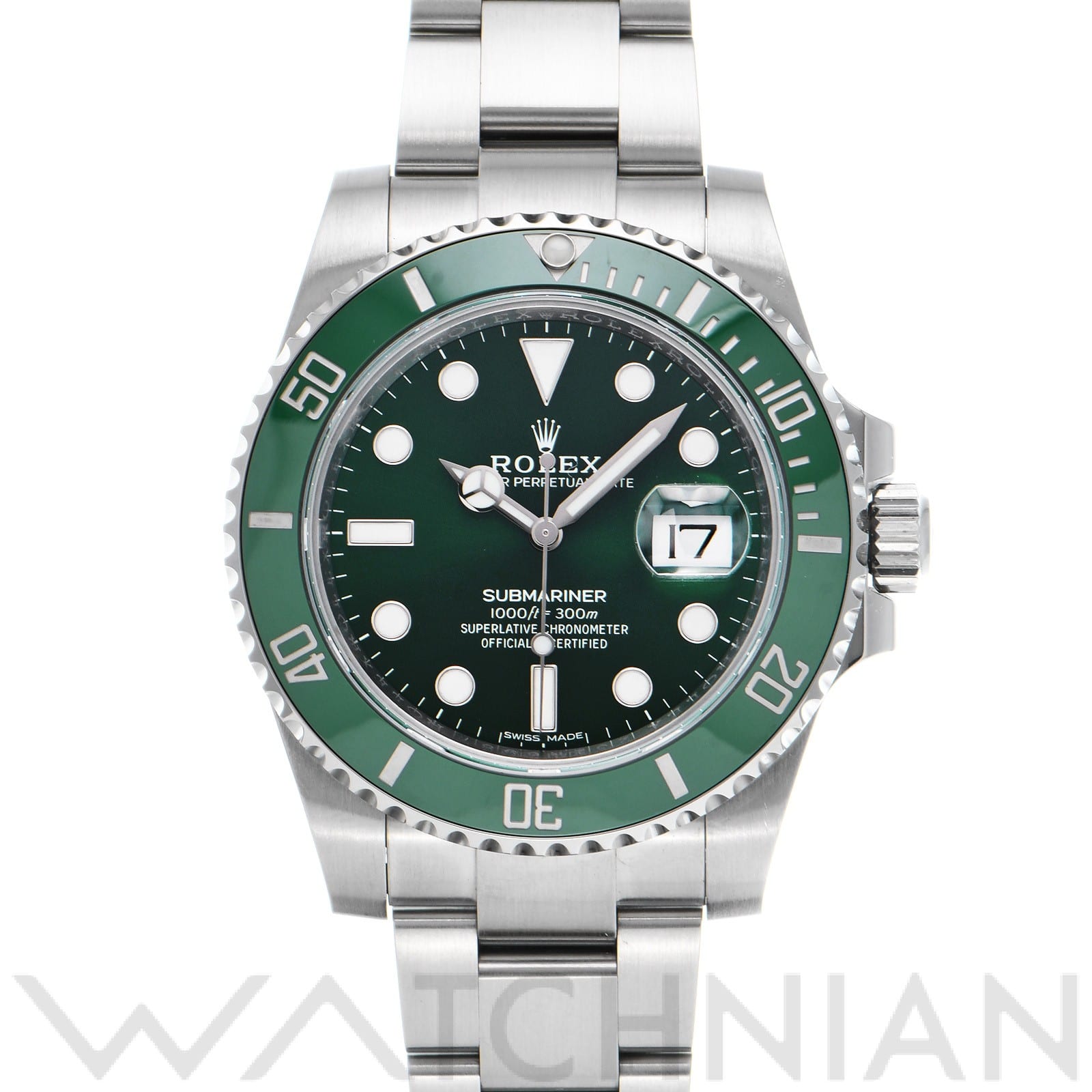 ロレックス サブマリーナ デイト 116610LV グリーン メンズ 時計 【中古】【wristwatch】