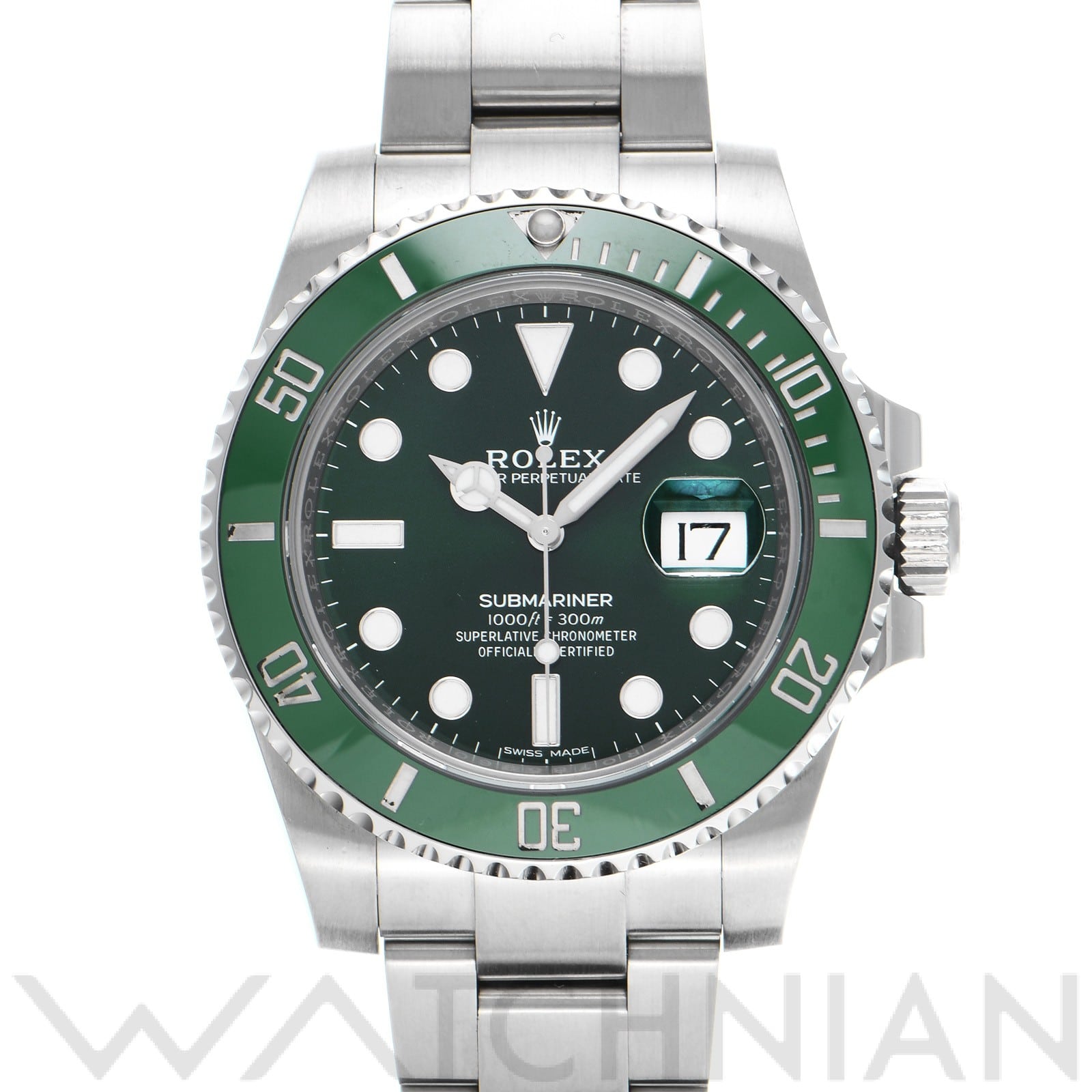 ロレックス サブマリーナ デイト 116610LV グリーン メンズ 時計 【中古】【wristwatch】