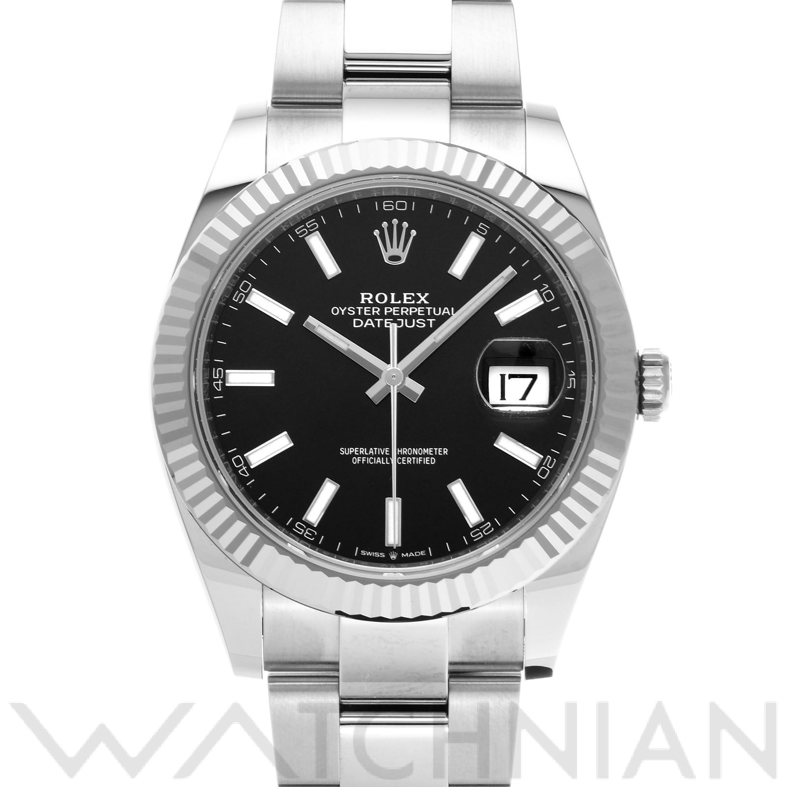 ロレックス デイトジャスト 41 126334 ブライトブラック メンズ 時計 【中古】【wristwatch】