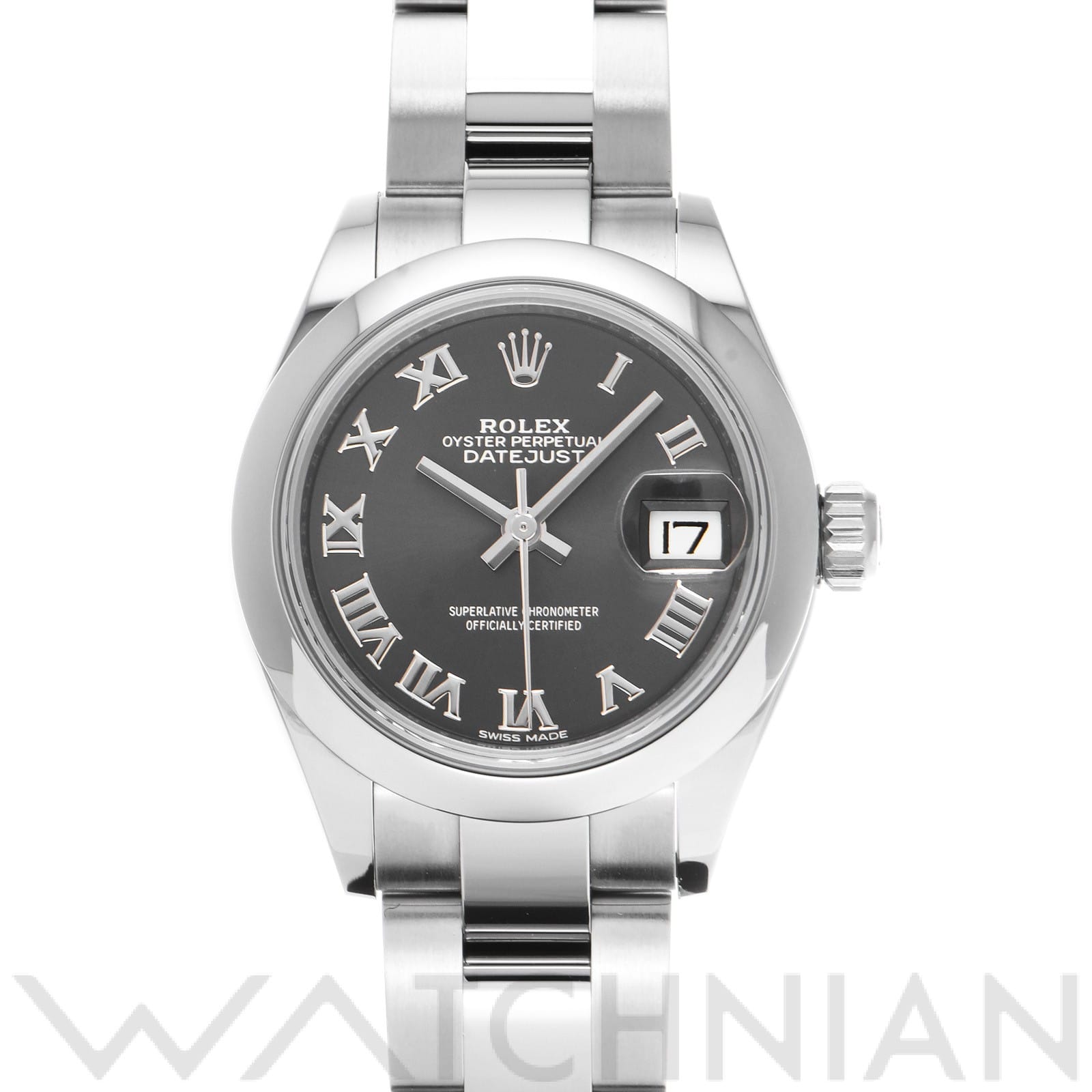 ロレックス レディ デイトジャスト 28 279160 ダークグレー レディース 時計 【中古】【wristwatch】