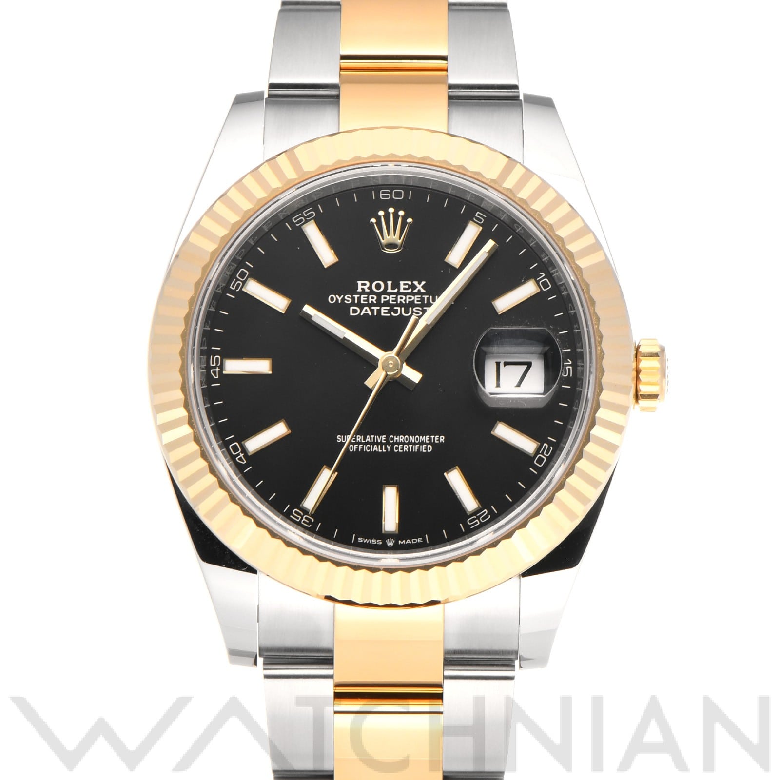 ロレックス デイトジャスト 41 126333 ブライトブラック メンズ 時計 【中古】【wristwatch】