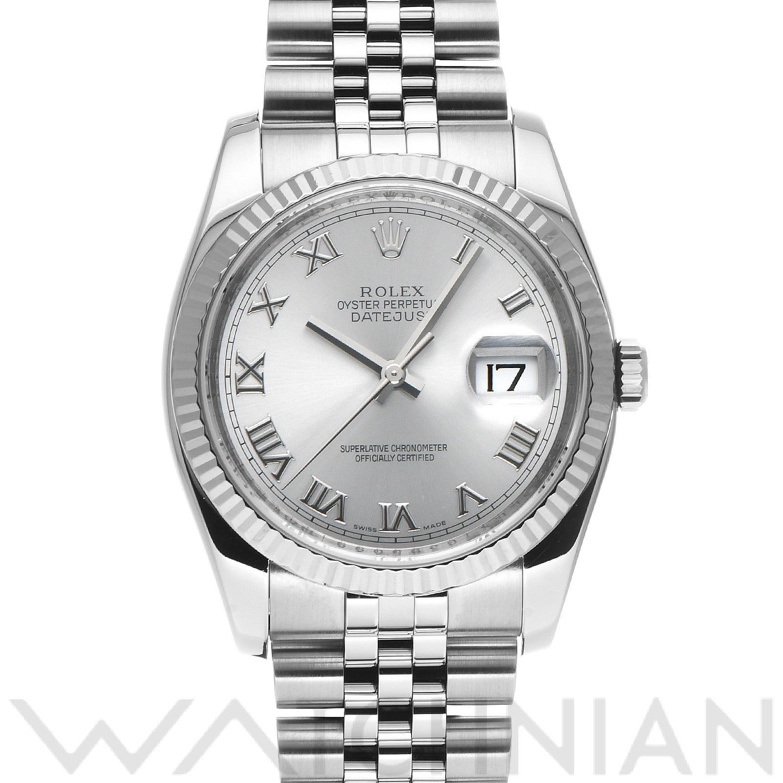 ロレックス デイトジャスト 36 116234 グレー メンズ 時計 【中古】【wristwatch】