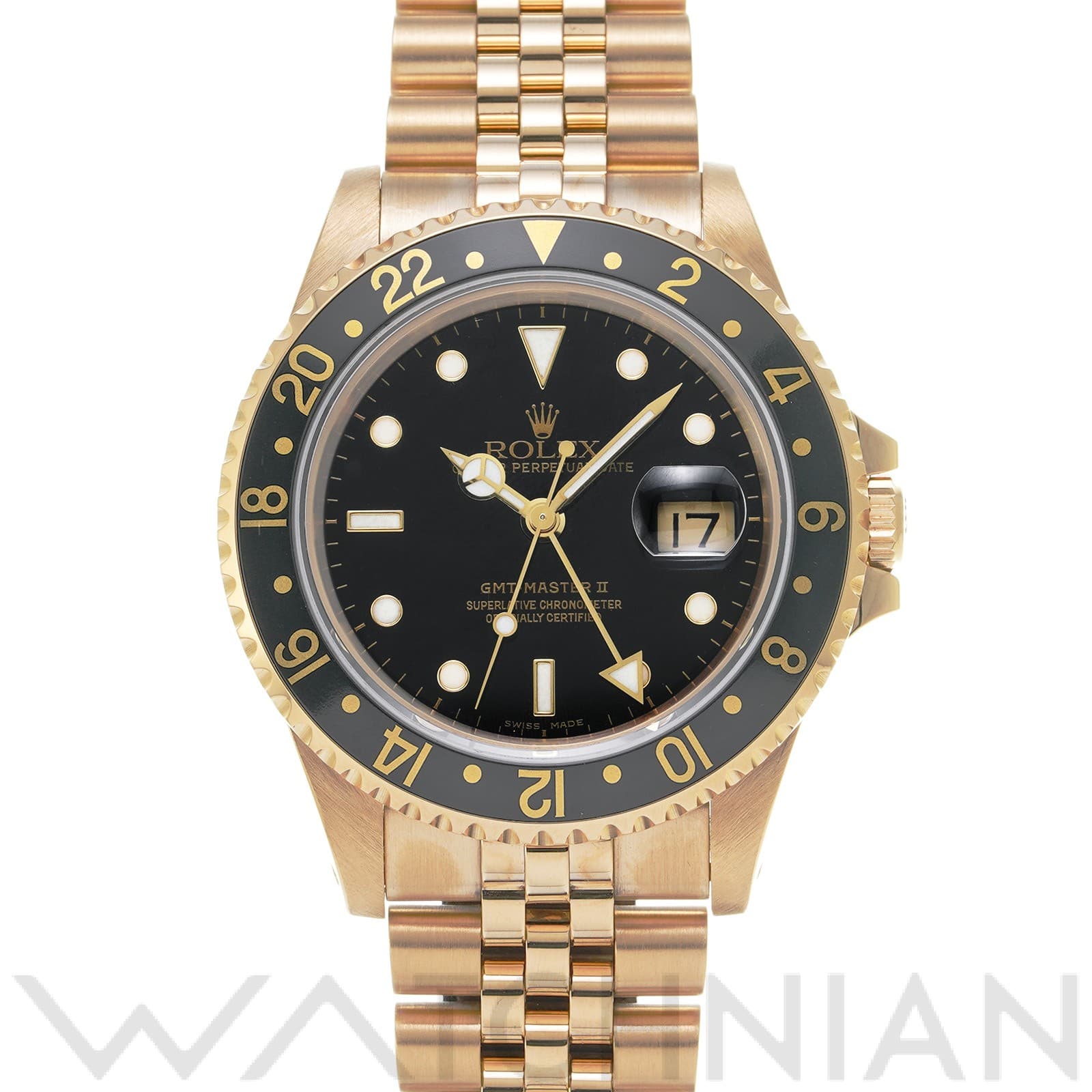 ロレックス GMTマスターII 16718 ブラック メンズ 時計 【中古】【wristwatch】