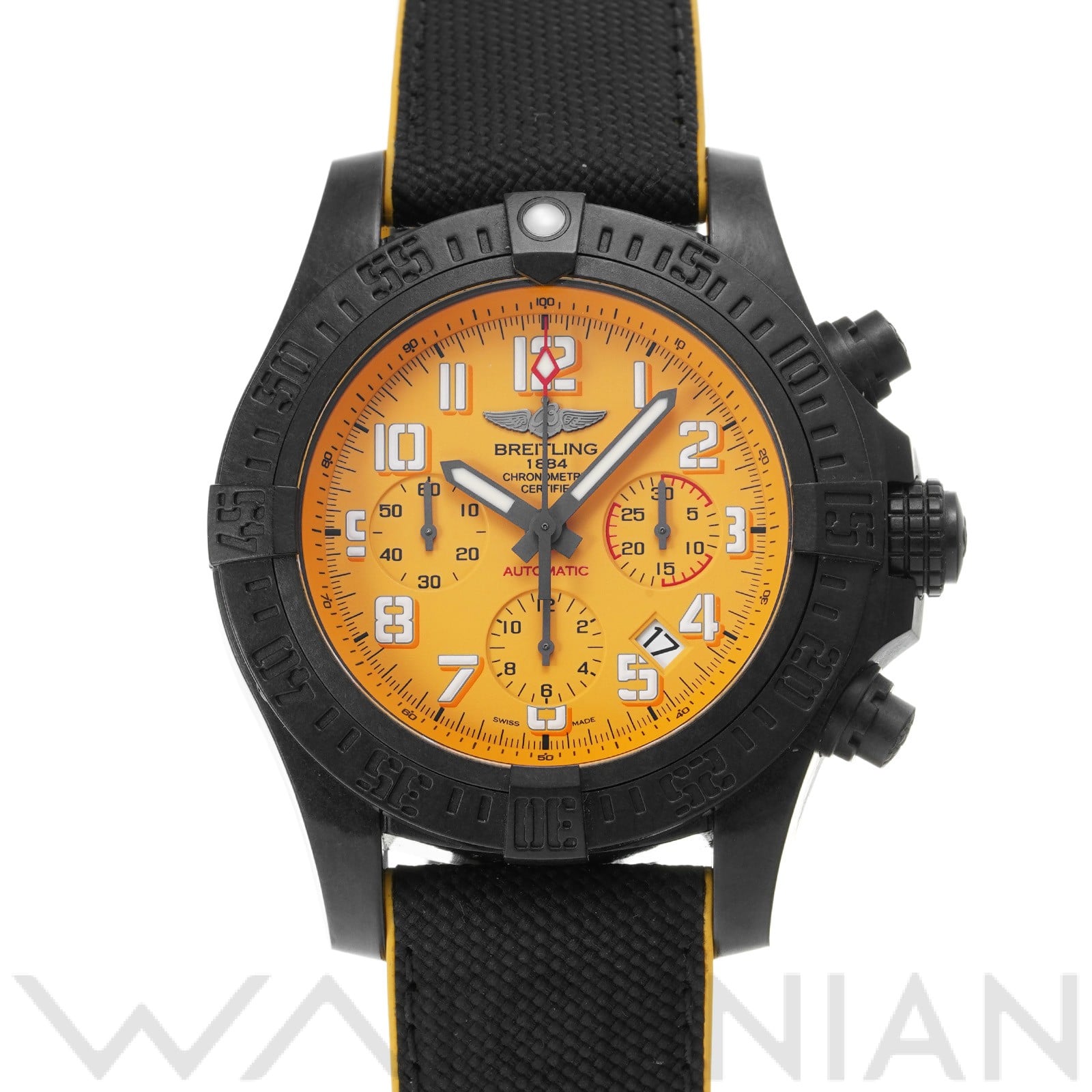 アベンジャー ハリケーン クロノグラフ XB0180E4/I534(X112I34ARX) イエロー ブライトリング BREITLING メンズ 【中古】