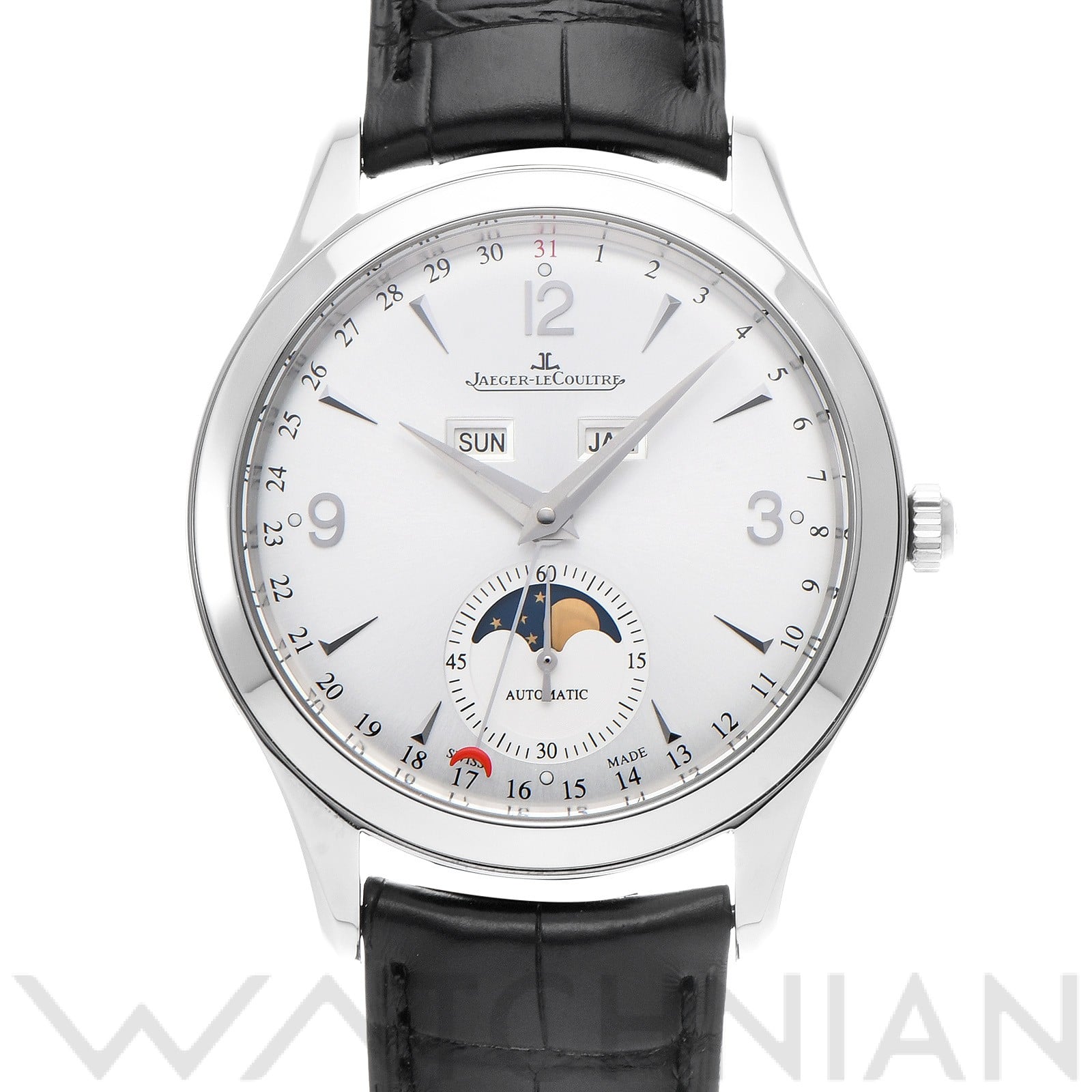 ジャガー ルクルト マスター カレンダー Q1558420 シルバー メンズ 時計 【中古】【wristwatch】
