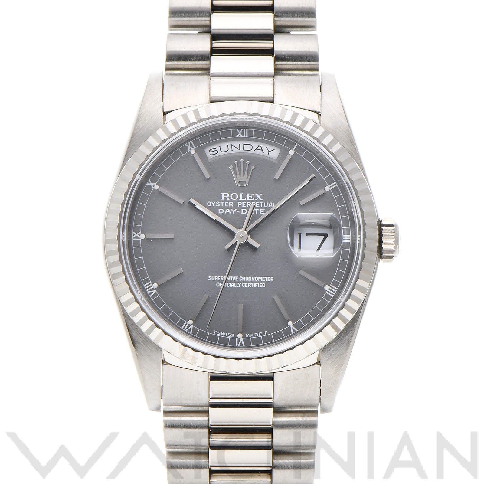 ロレックス デイデイト 18239 グレー メンズ 時計 【中古】【wristwatch】