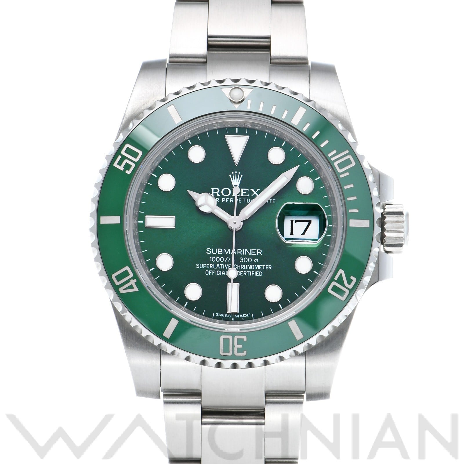 ロレックス サブマリーナ デイト 116610LV グリーン メンズ 時計 【中古】【wristwatch】