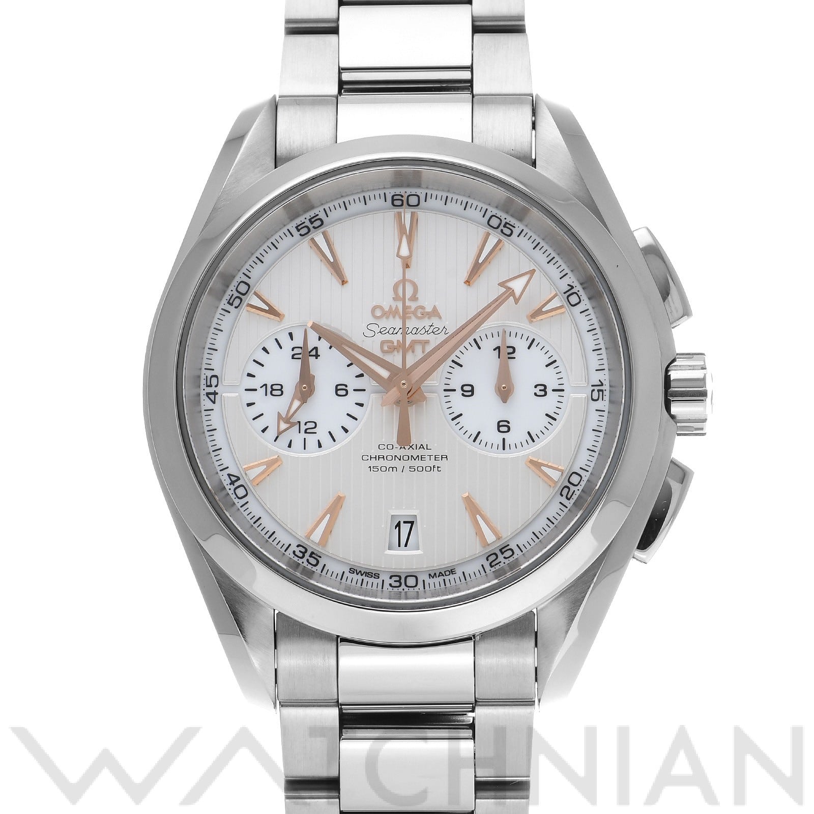 オメガ / OMEGA シーマスター アクアテラ コーアクシャル GMT クロノグラフ 231.10.43.52.02.001 シルバー メンズ 時計 【中古】【wristwatch】