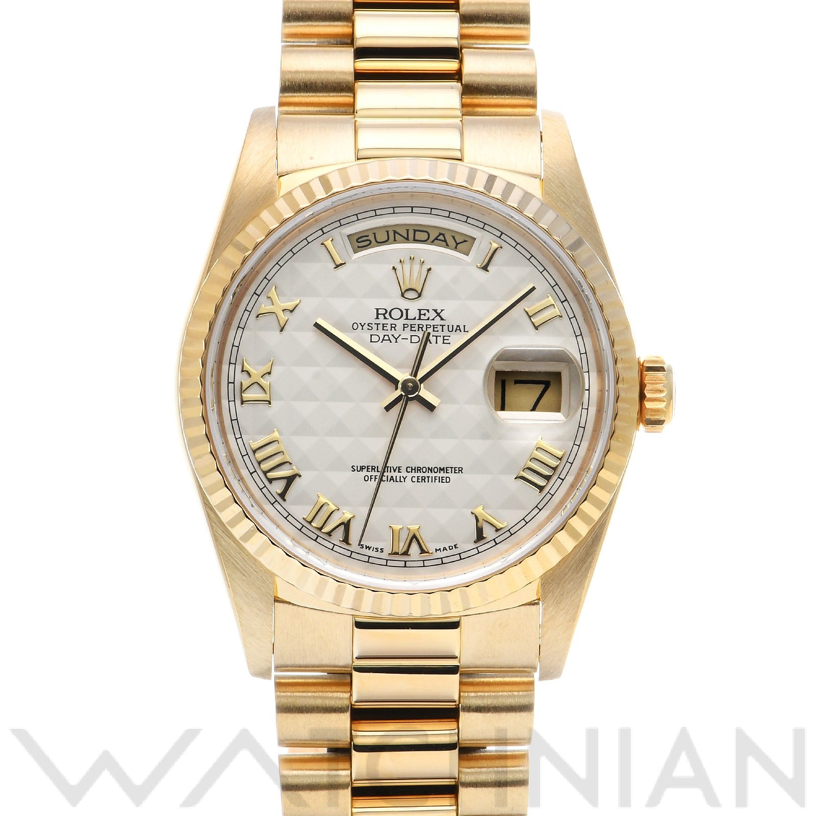 ロレックス デイデイト 18238 アイボリーピラミッド メンズ 時計 【中古】【wristwatch】