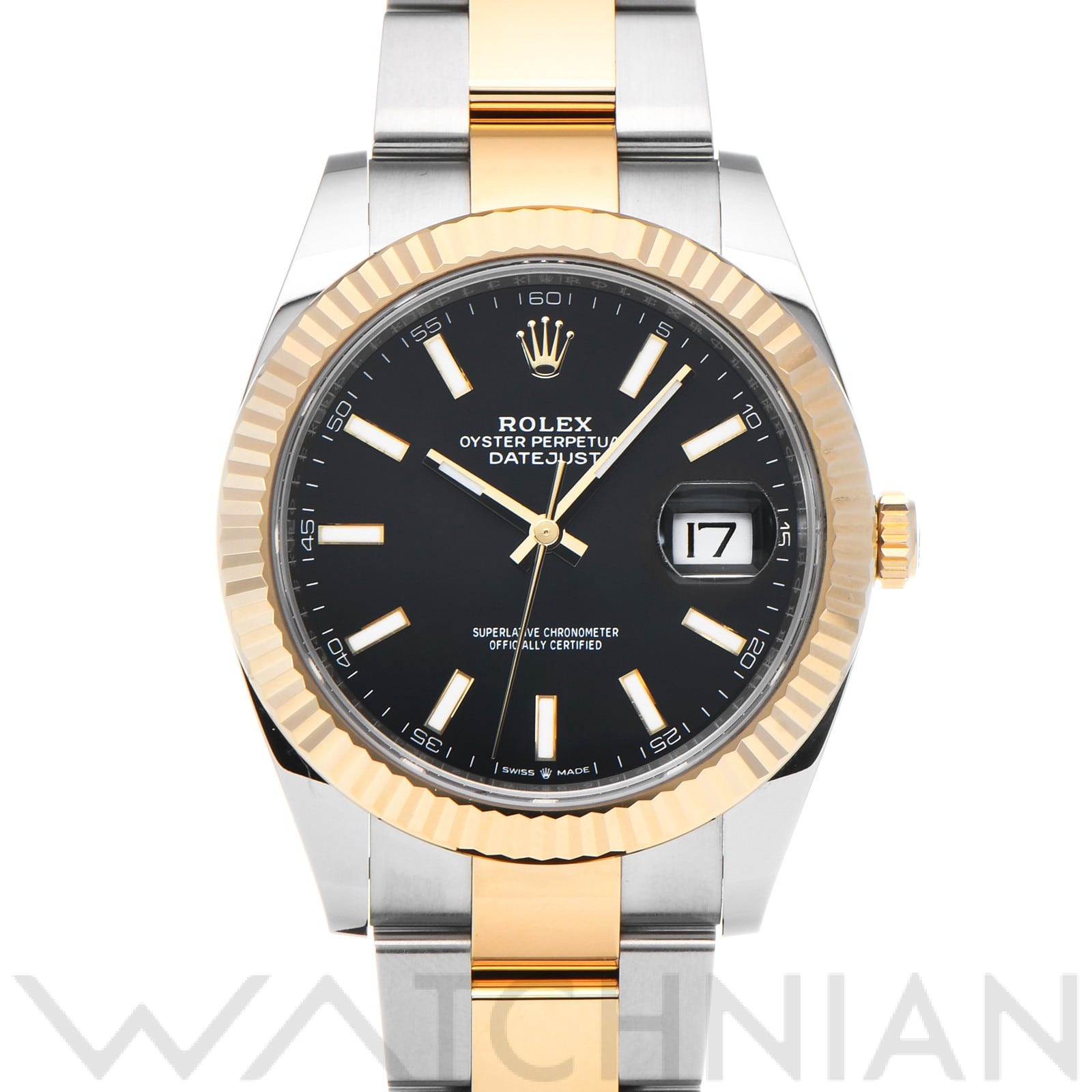 ロレックス デイトジャスト 41 126333 ブライトブラック メンズ 時計 【中古】【wristwatch】