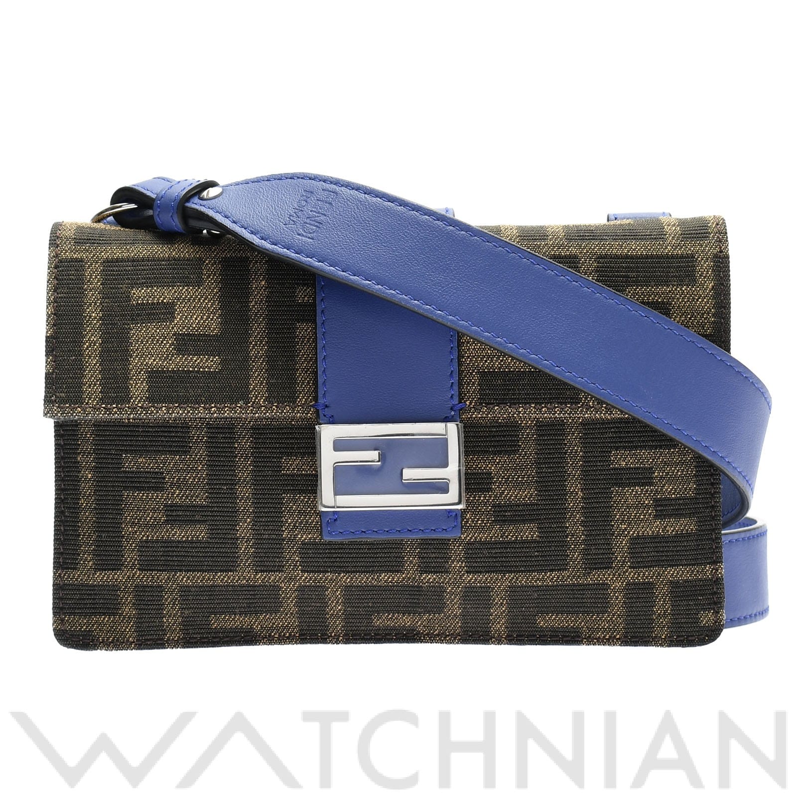 フェンディ / FENDI バケット スリム クラッチ ズッカ柄 ブラウン/ブルー 7M0295A9ZL209-0397 キャンバス レディース  バッグ 【未使用】【bag】: ブランドバッグ｜WATCHNIAN(ウォッチニアン)公式通販/旧一風騎士