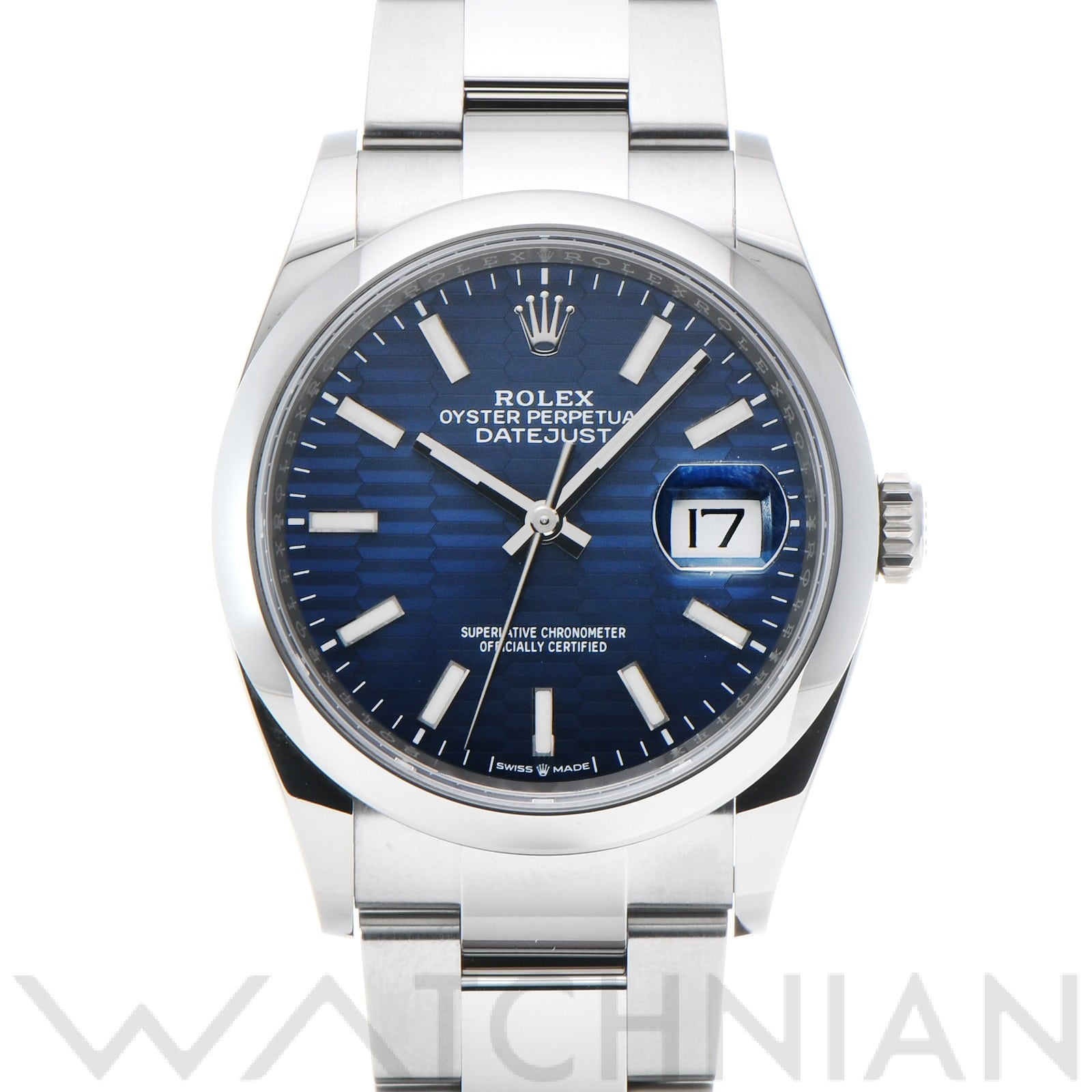 ロレックス デイトジャスト 36 126200 ブライトブルー/フルーテッドモチーフ メンズ 時計 【中古】【wristwatch】