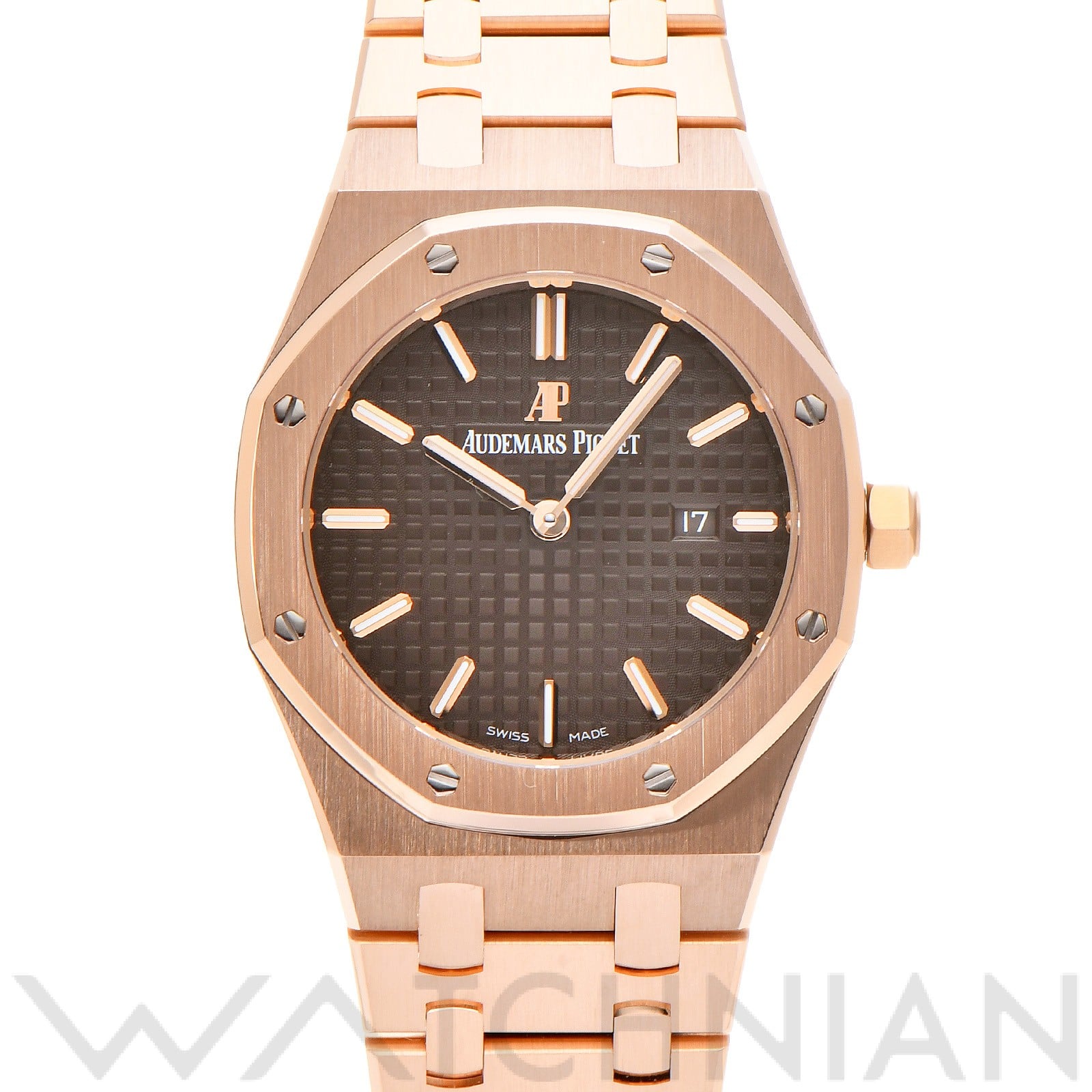 オーデマ ピゲ ロイヤルオーク クォーツ 67650OR.OO.1261OR.01 ブラウン レディース 時計 【中古】【wristwatch】