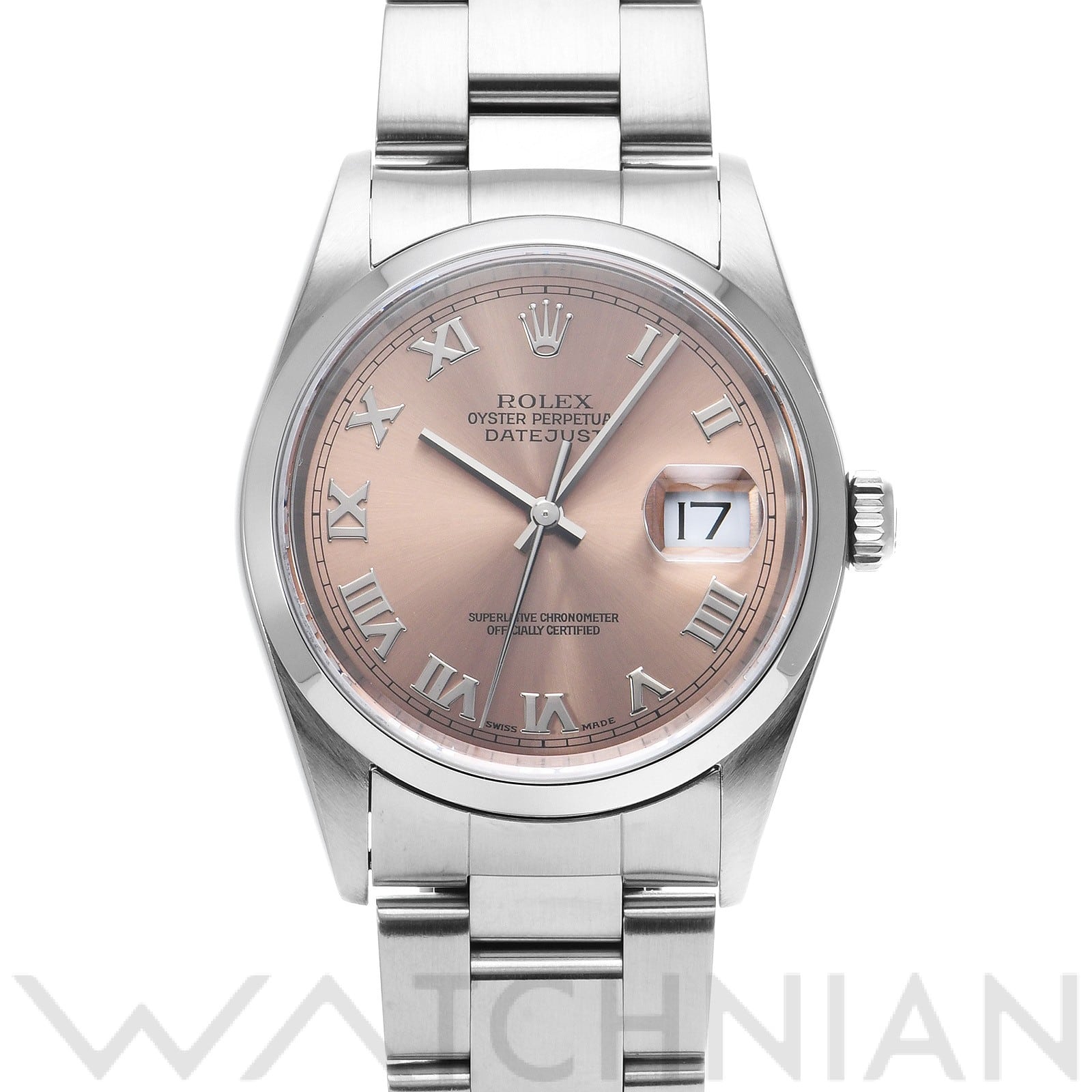 ロレックス デイトジャスト 16200 ピンク メンズ 時計 【中古】【wristwatch】