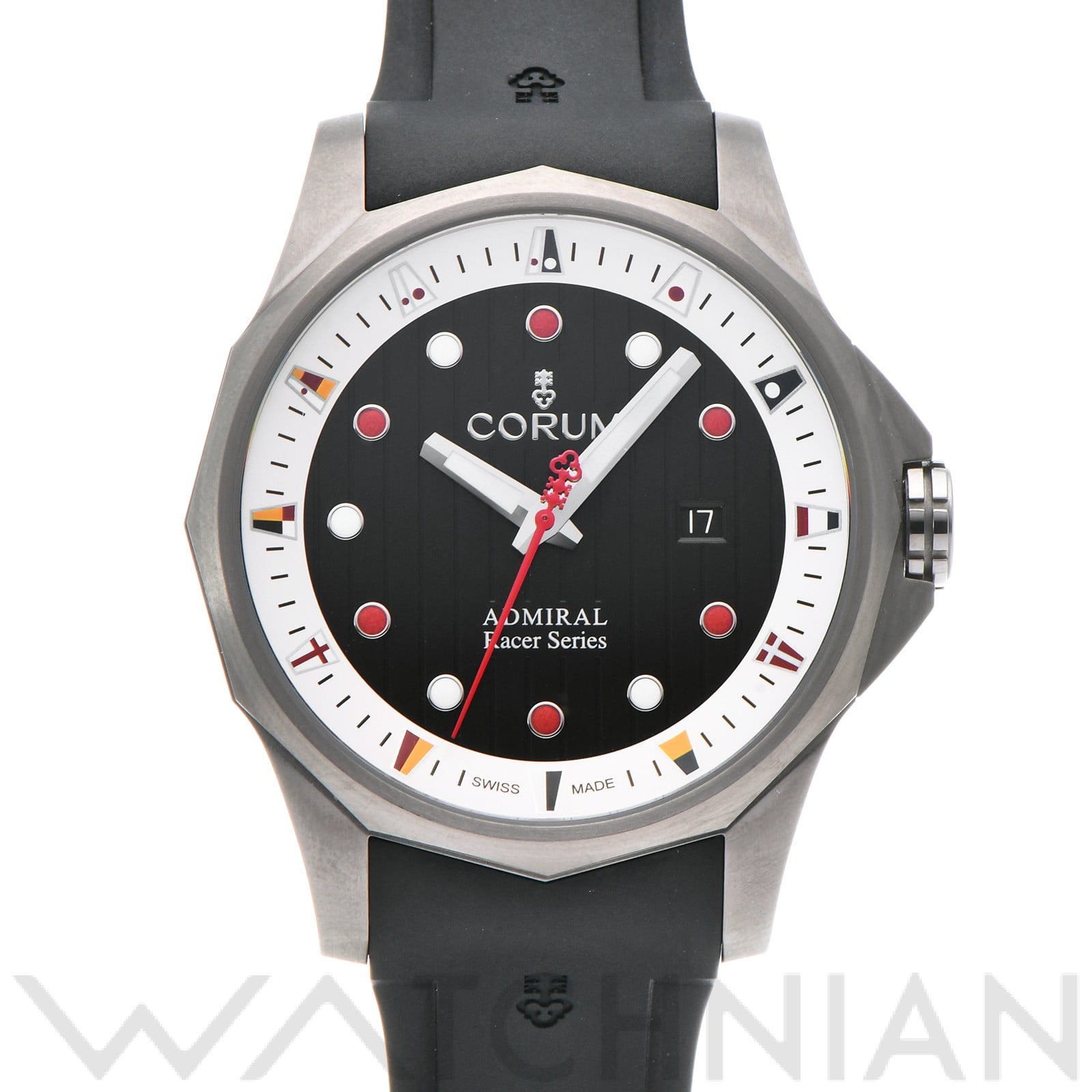 コルム / CORUM アドミラルズカップ レーサー 47 411.100.04/F371 AN12 ブラック メンズ 時計 【中古】【wristwatch】