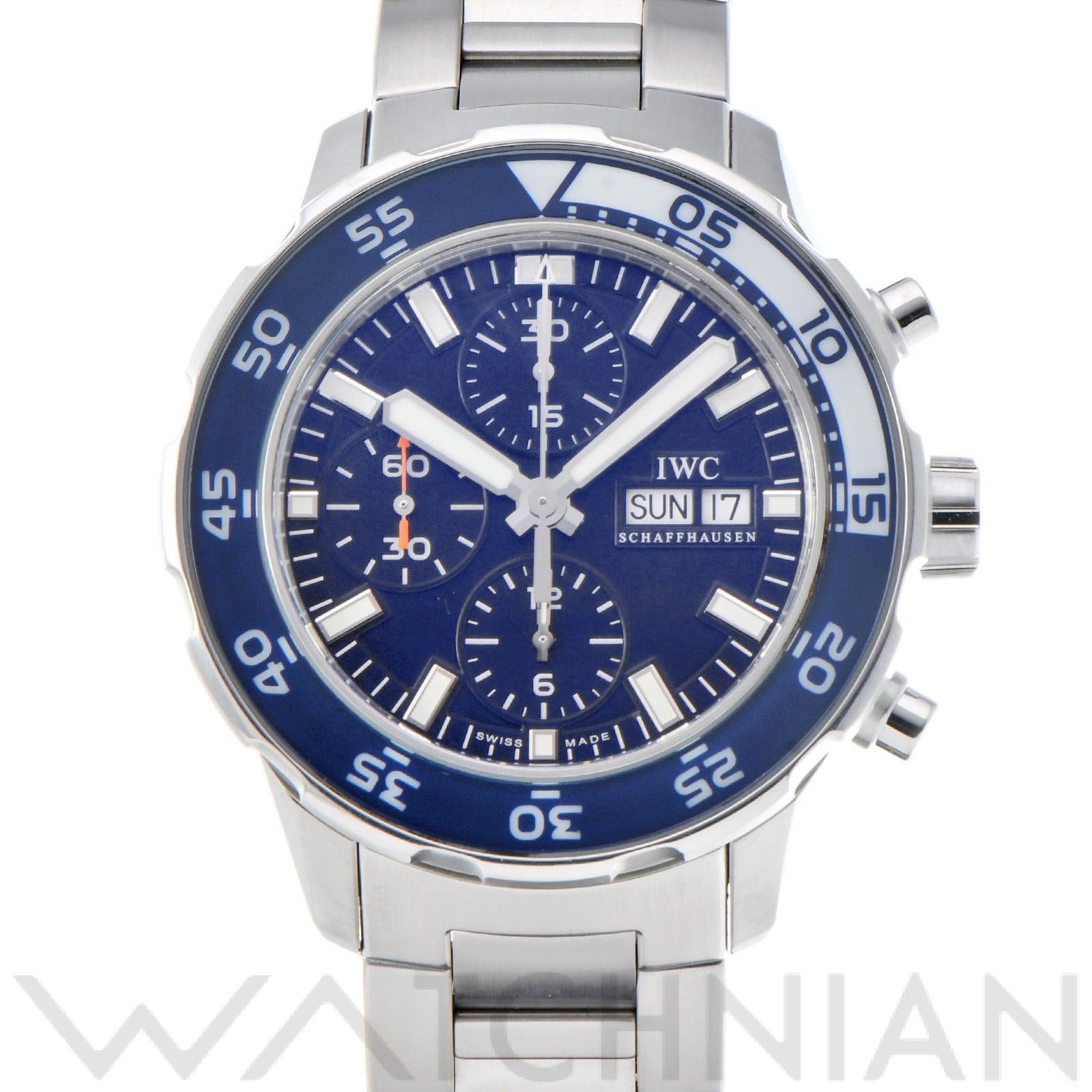 IWC アクアタイマー クロノグラフ IW376710 ブルー メンズ 時計 【中古】【wristwatch】
