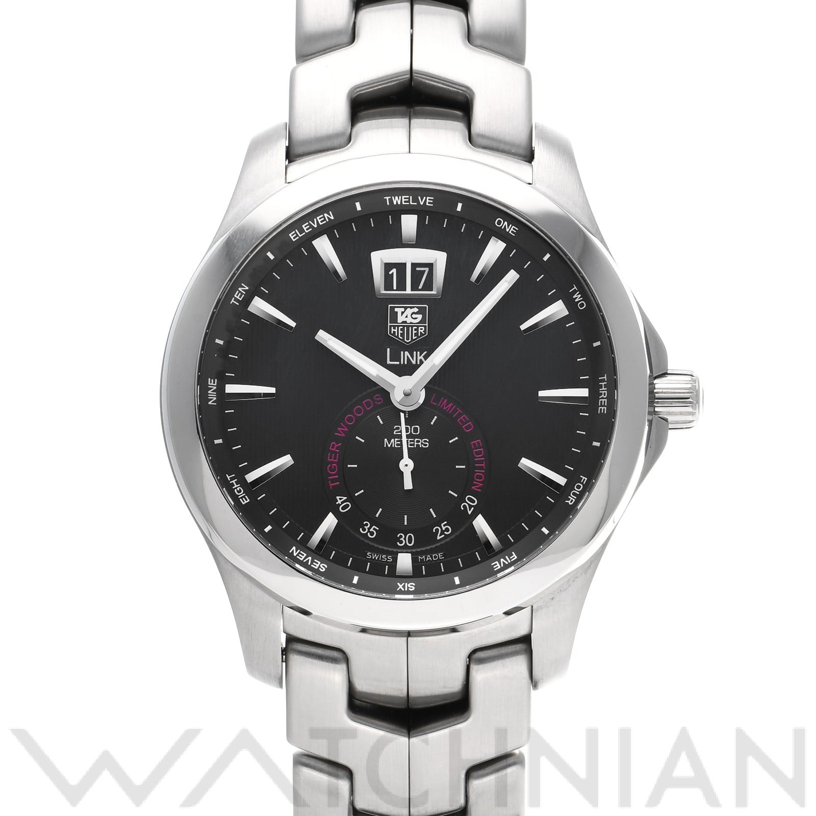 タグ ホイヤー / TAG HEUER リンク タイガーウッズモデル WJF1010.BA0592 ブラック メンズ 時計 【中古】【wristwatch】