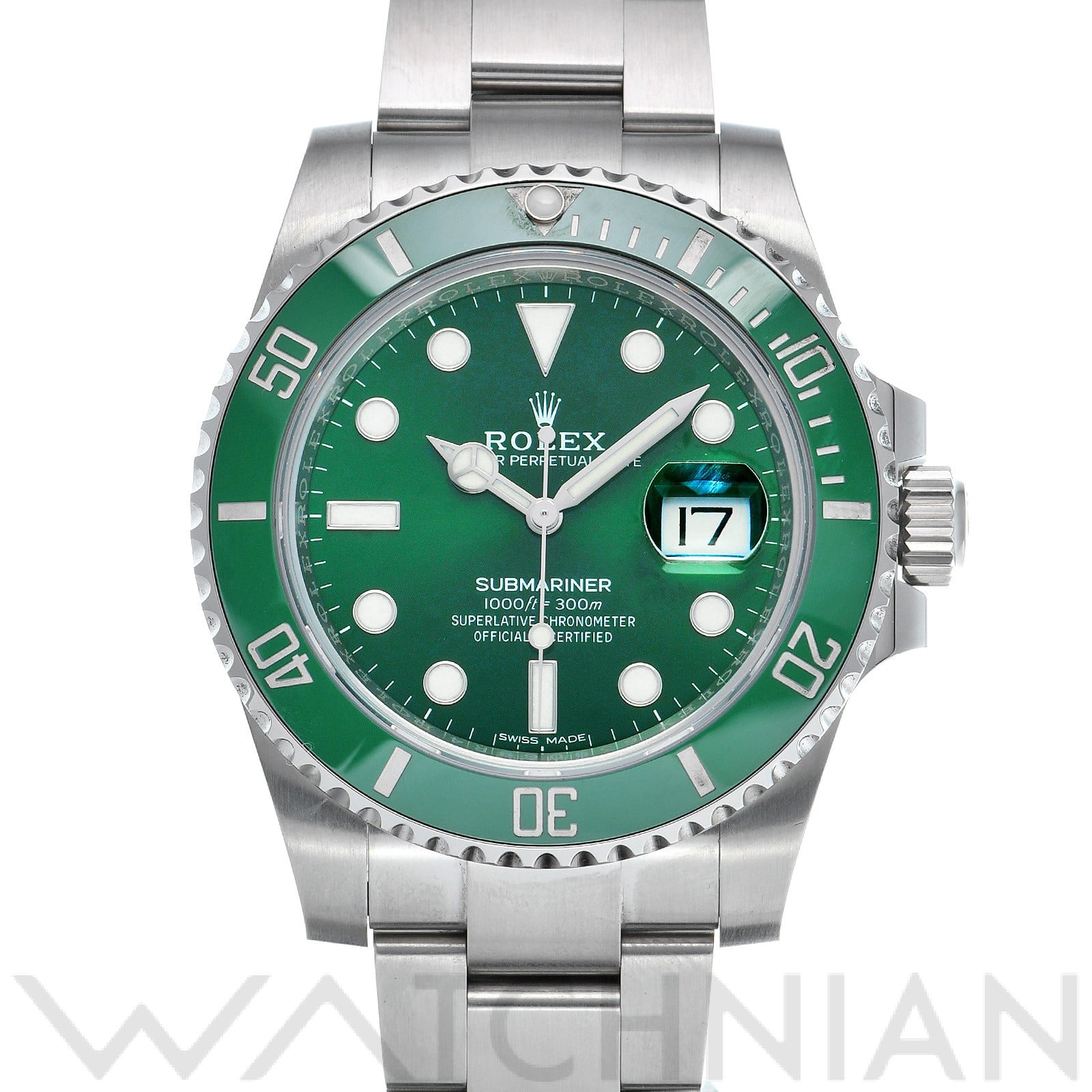 ロレックス サブマリーナ デイト 116610LV グリーン メンズ 時計 【中古】【wristwatch】