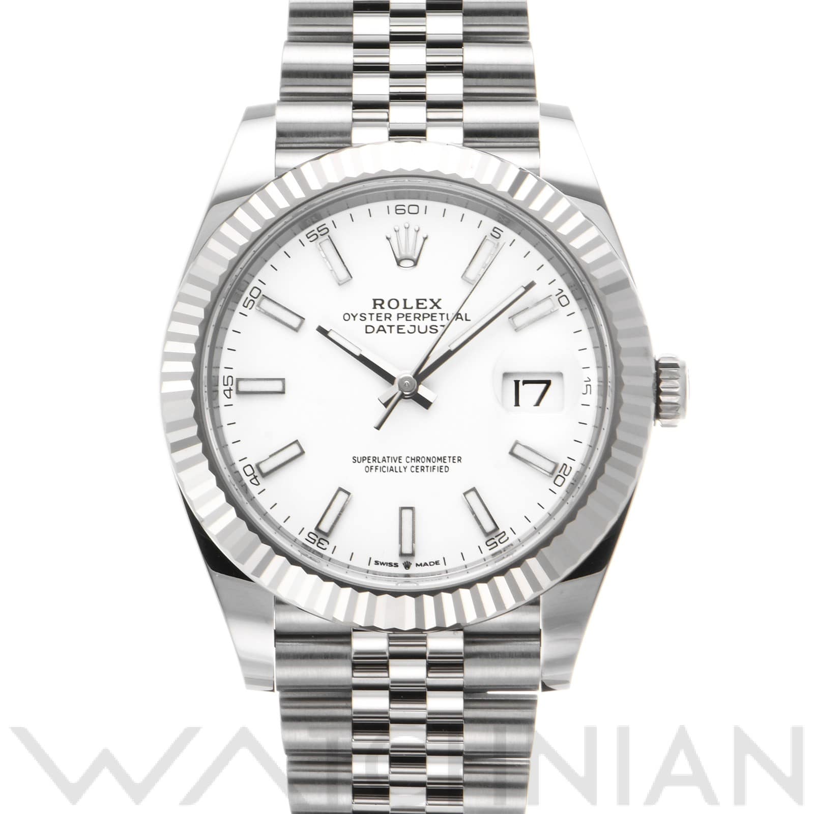 ロレックス デイトジャスト 41 126334 ホワイト メンズ 時計 【中古】【wristwatch】