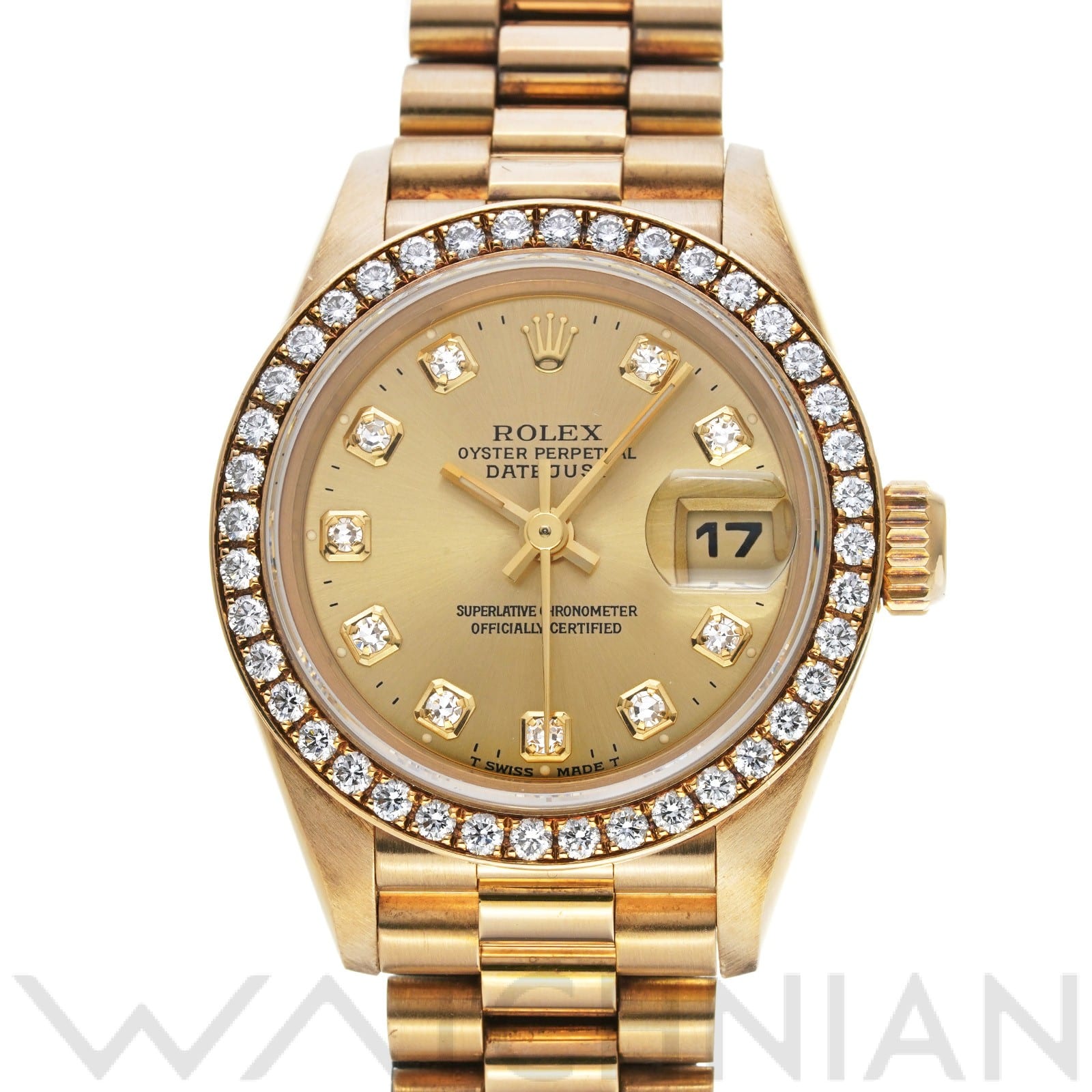 ロレックス / ROLEX デイトジャスト 69138G シャンパン/ダイヤモンド レディース 時計 【中古】【wristwatch】