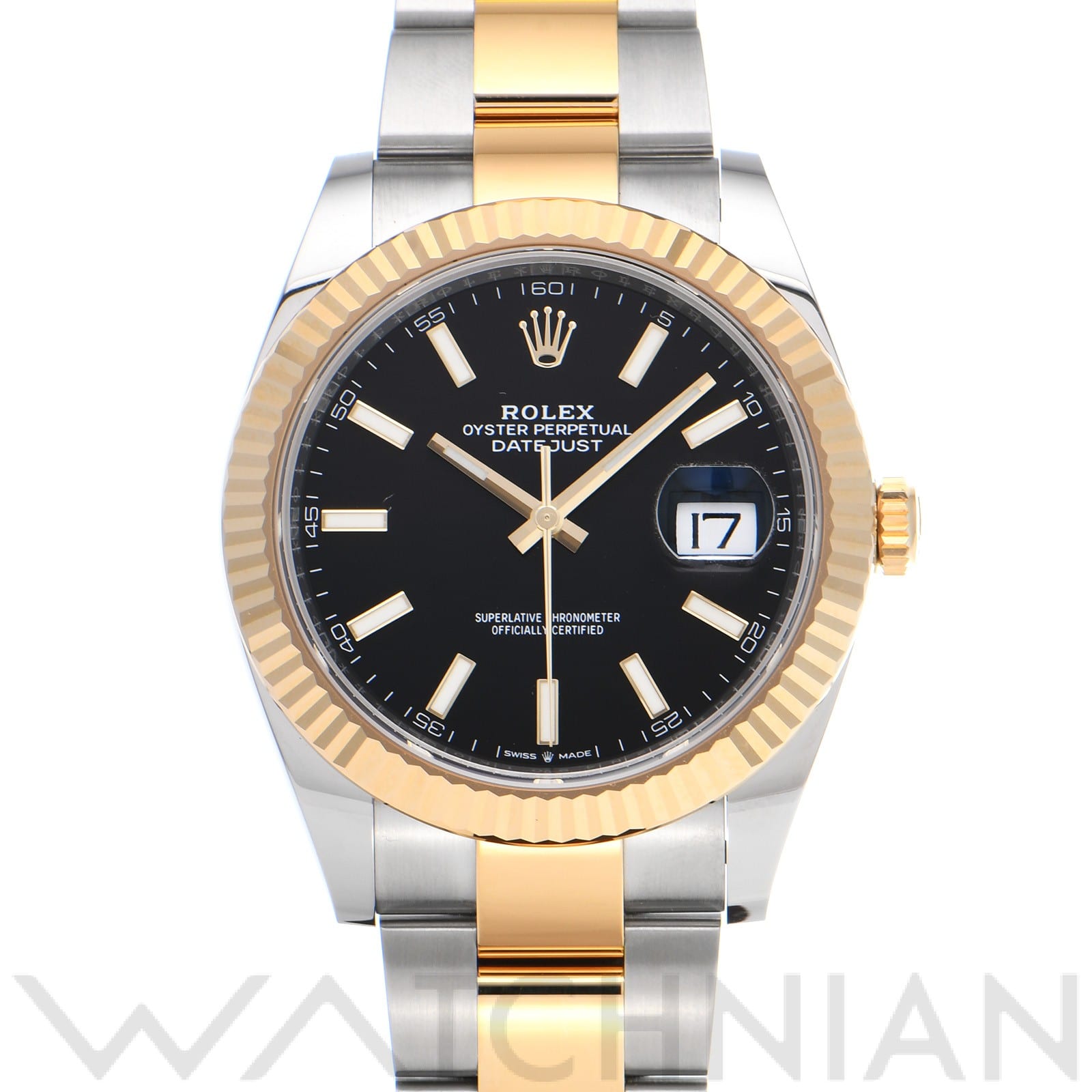 ロレックス デイトジャスト 41 126333 ブライトブラック メンズ 時計 【中古】【wristwatch】