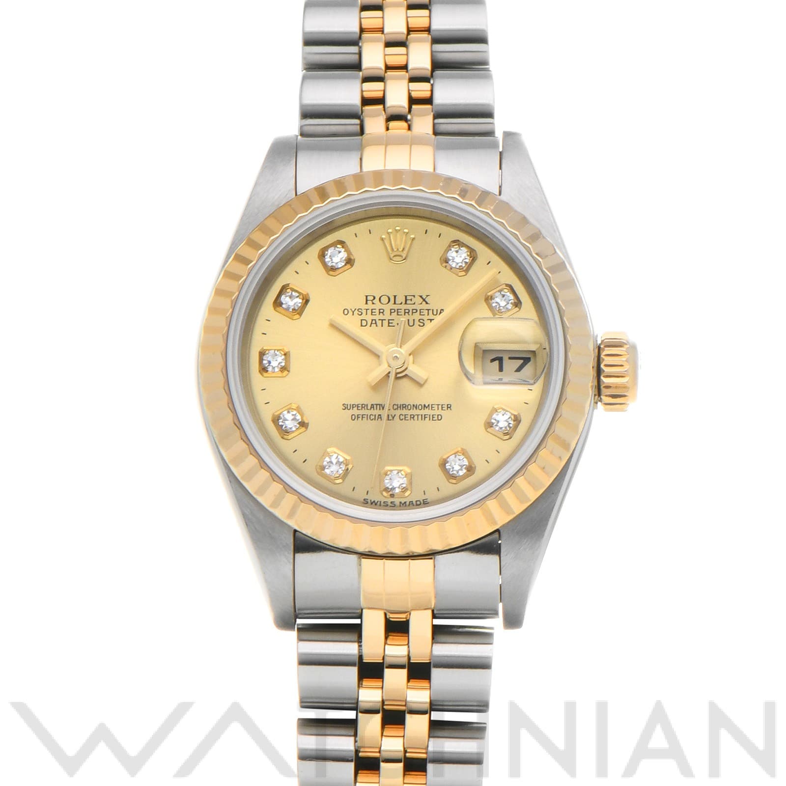 ロレックス デイトジャスト 26 79173G シャンパン/ダイヤモンド レディース 時計 【中古】【wristwatch】