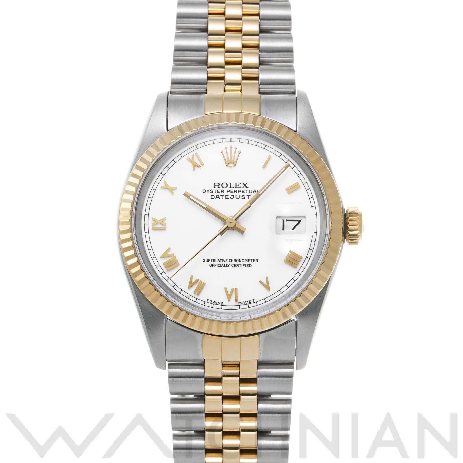 ロレックス デイトジャスト 36 16013 ホワイト メンズ 時計 【中古】【wristwatch】