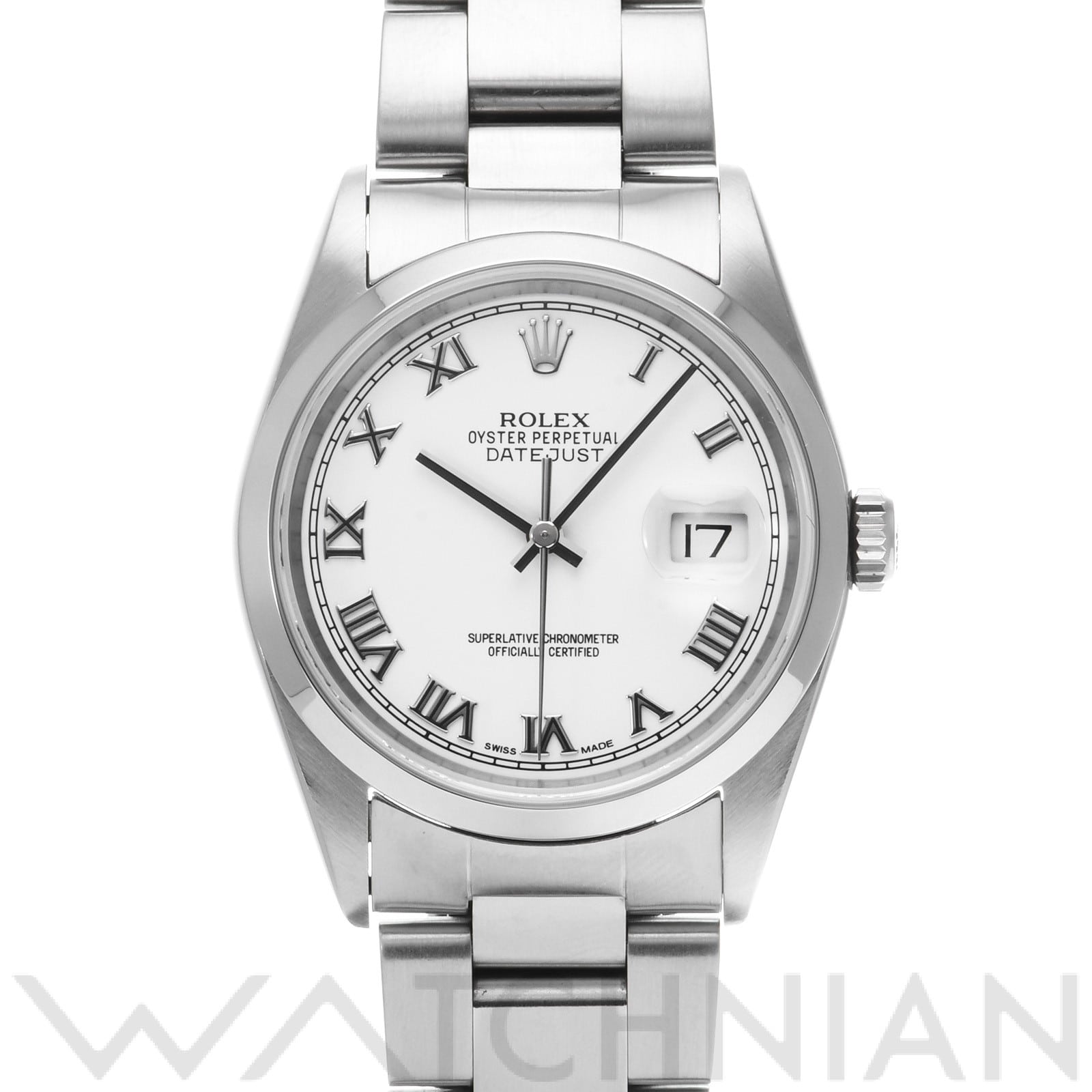 ロレックス デイトジャスト 36 16200 ホワイト メンズ 時計 【中古】【wristwatch】