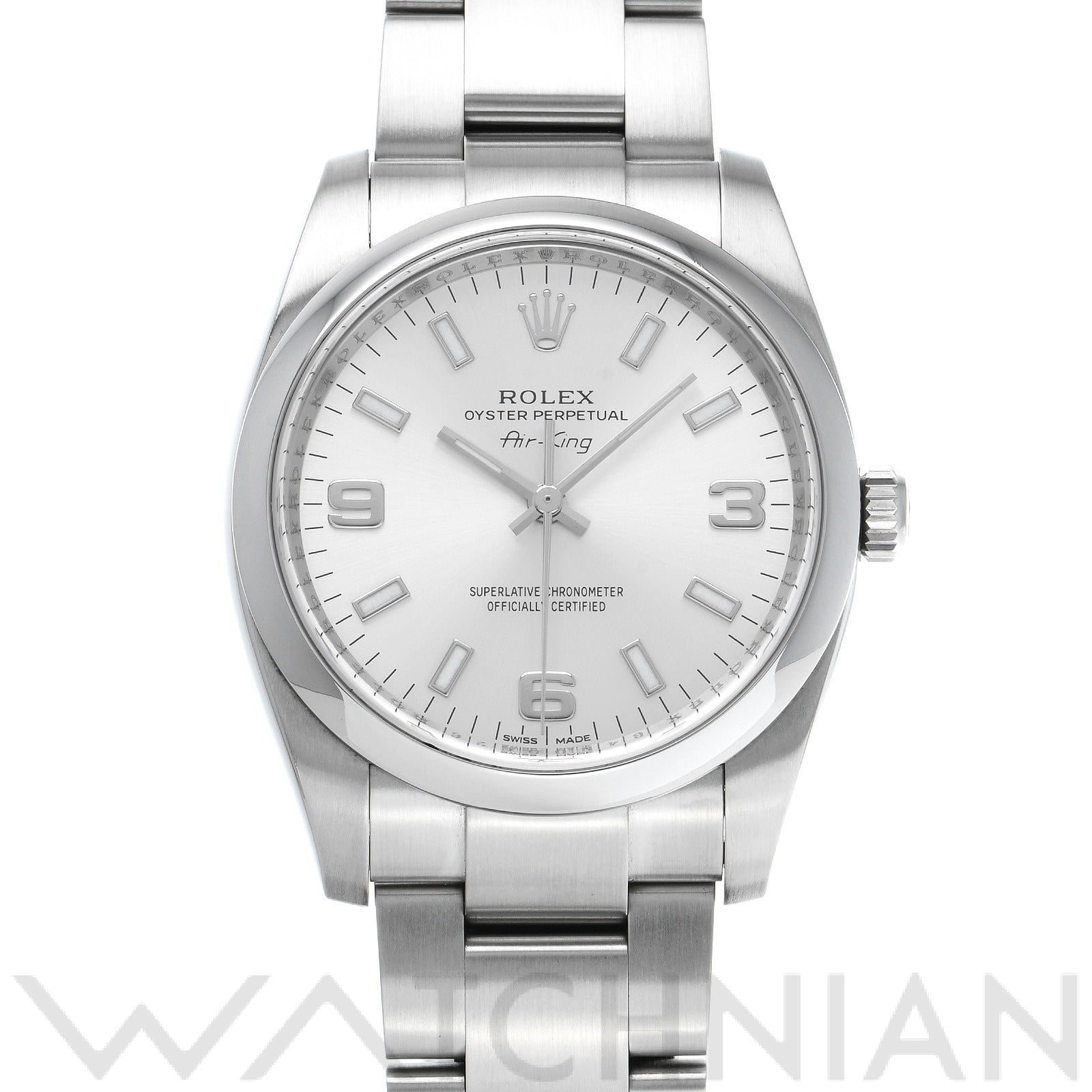 ロレックス エアキング 114200 シルバー メンズ 時計 【中古】【wristwatch】