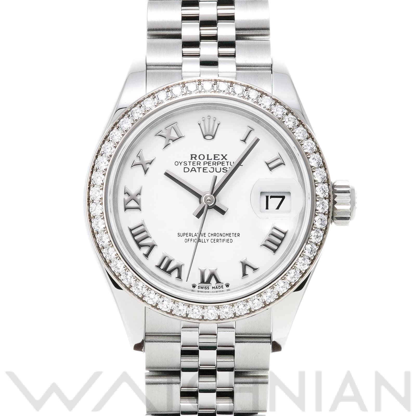 ロレックス レディ デイトジャスト 28 279384RBR ホワイト レディース 時計 【中古】【wristwatch】