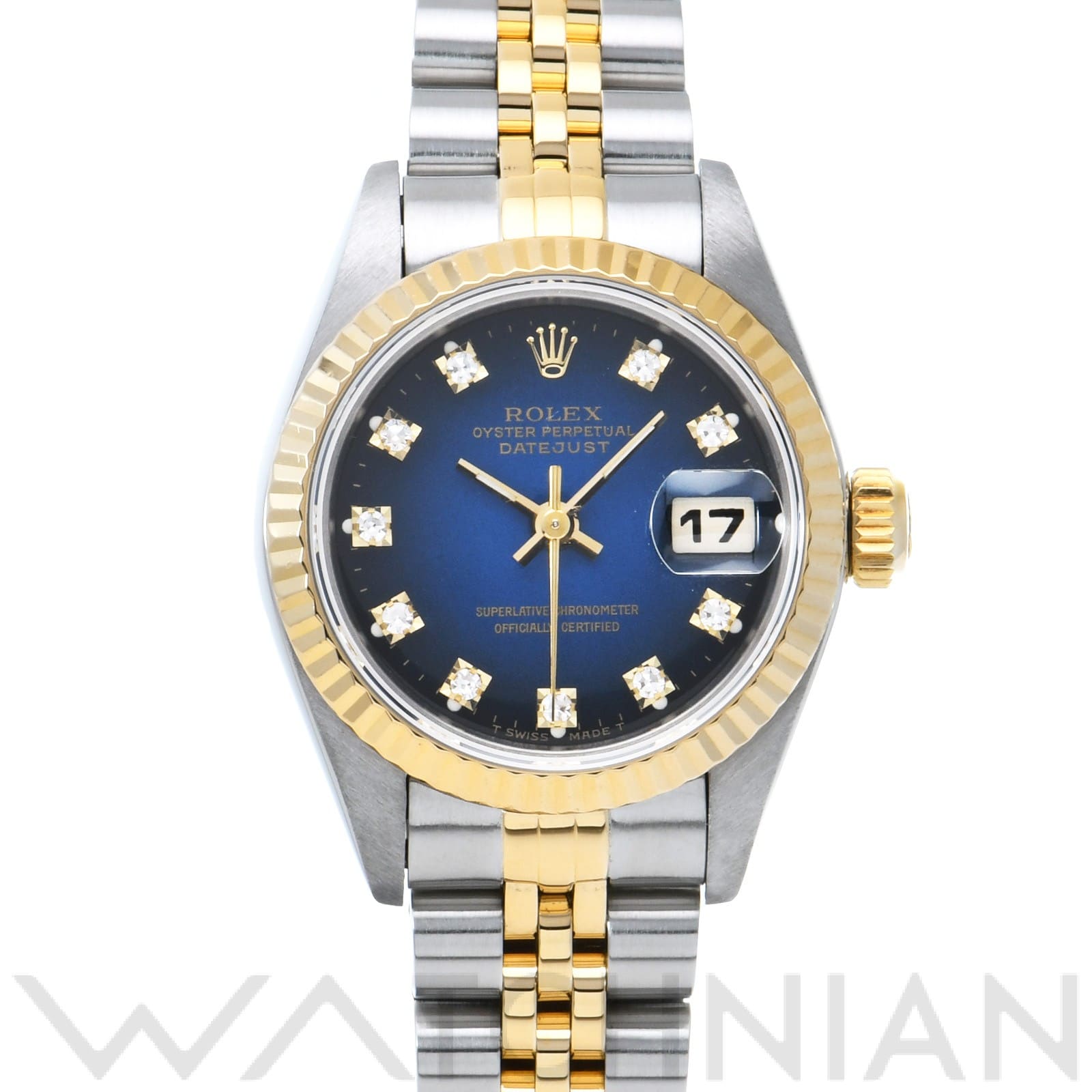 ロレックス / ROLEX デイトジャスト 69173G ブルー・グラデーション/ダイヤモンド レディース 時計 【中古】【wristwatch】