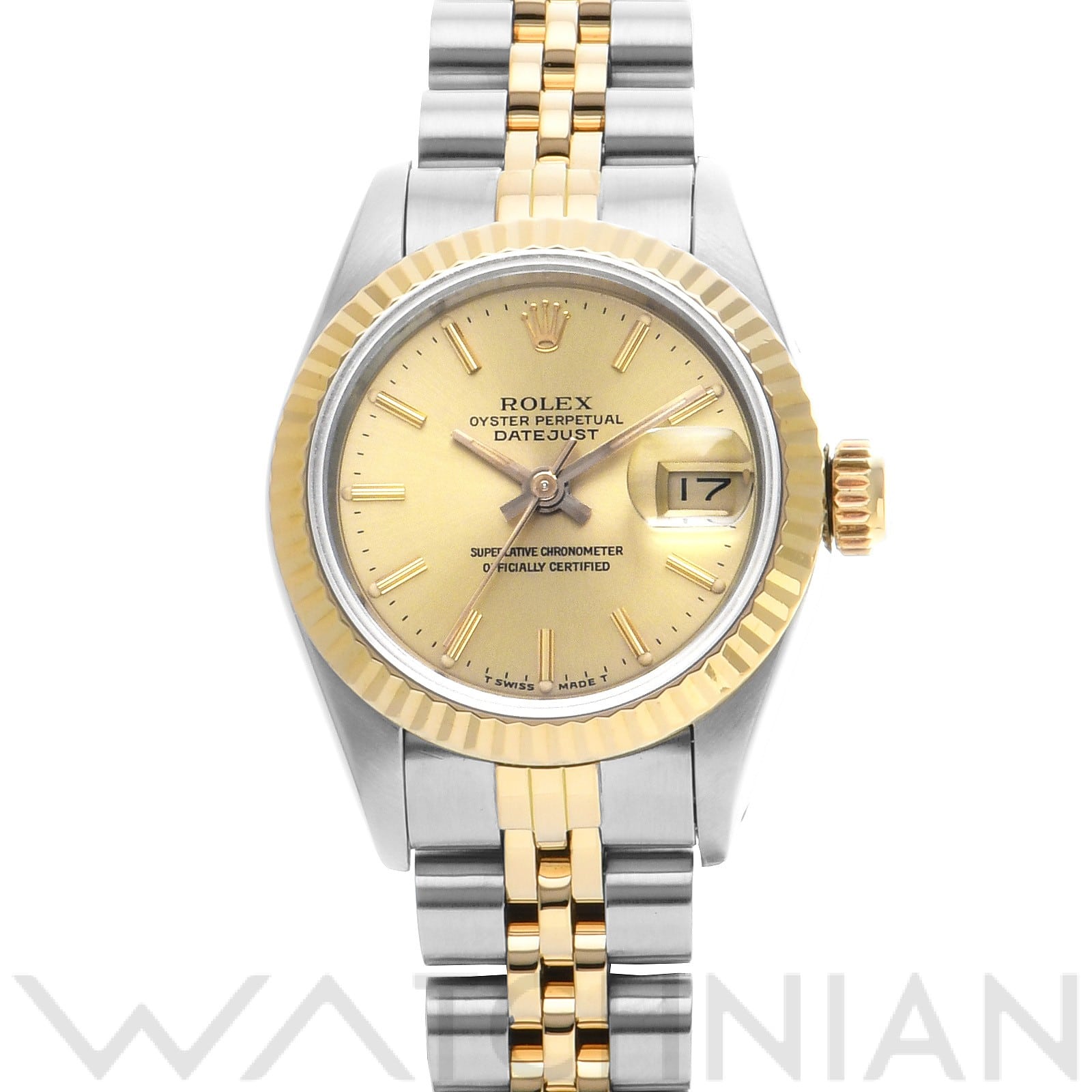 ロレックス デイトジャスト 69173 シャンパン レディース 時計 【中古】【wristwatch】