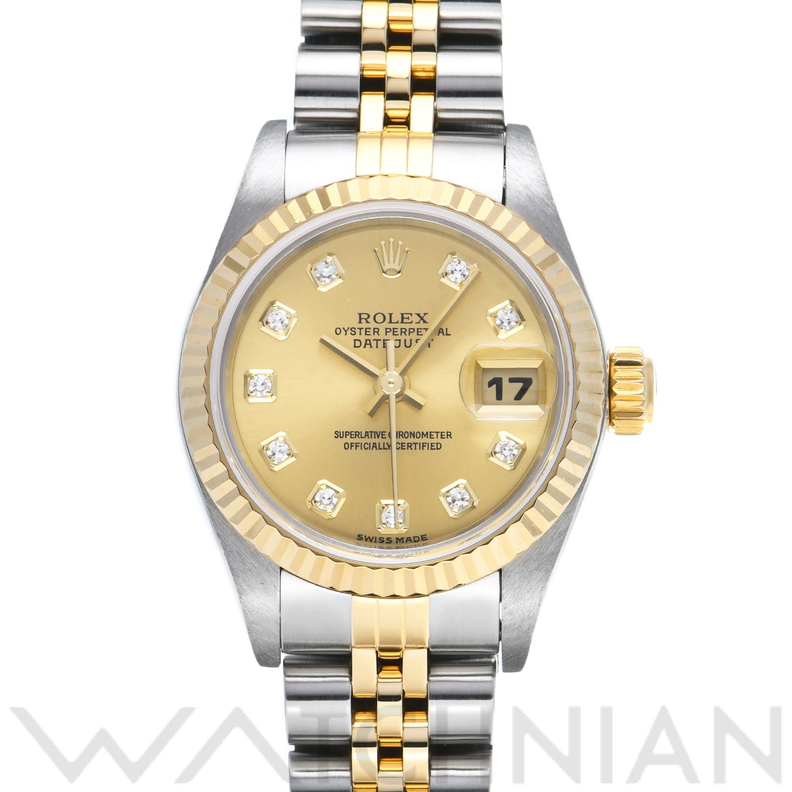 ロレックス デイトジャスト 26 79173G シャンパン/ダイヤモンド レディース 時計 【中古】【wristwatch】