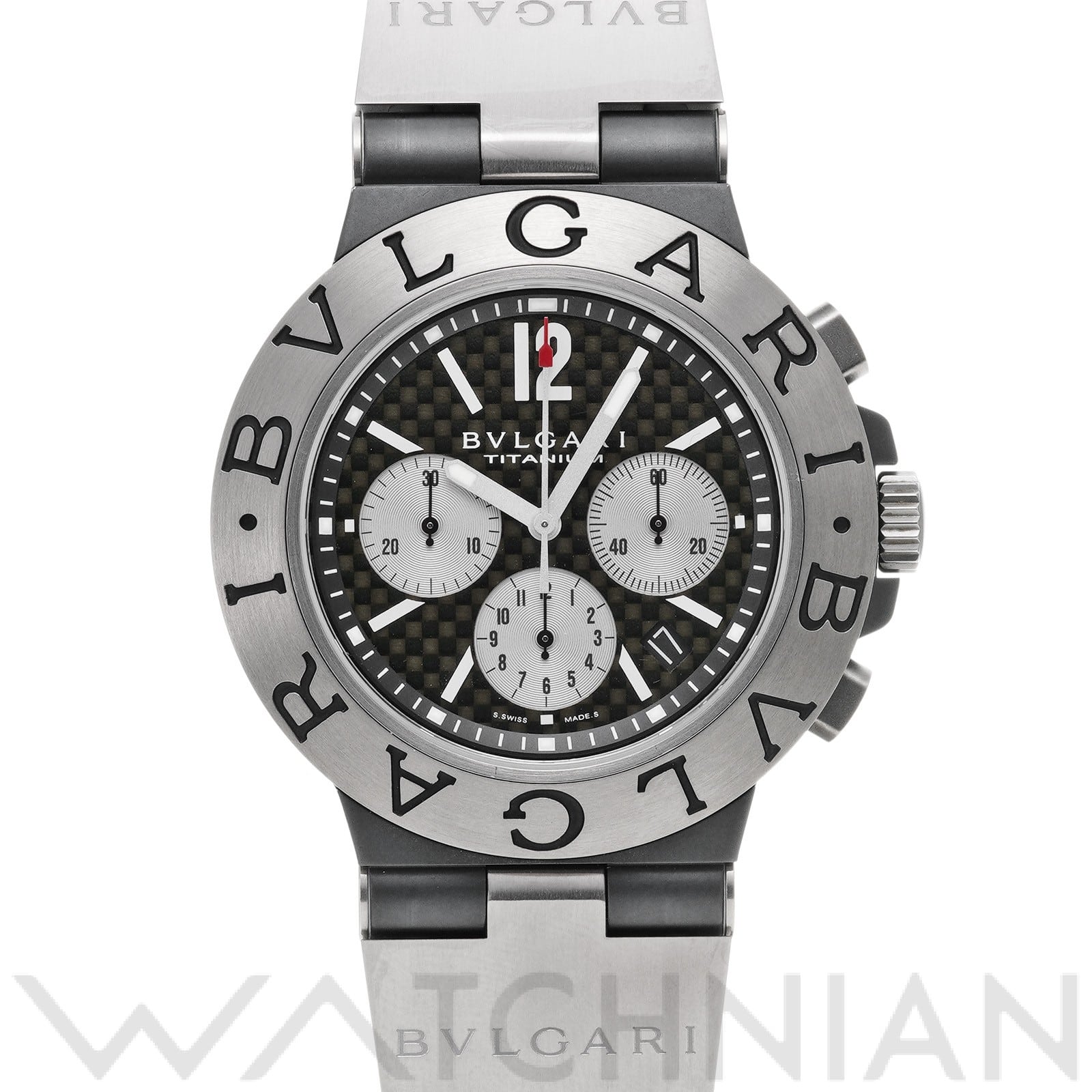 ディアゴノ クロノグラフ チタニウム TI44TACH ブラックカーボン ブルガリ BVLGARI メンズ 【中古】:  ブランド時計｜WATCHNIAN(ウォッチニアン)公式通販/旧一風騎士