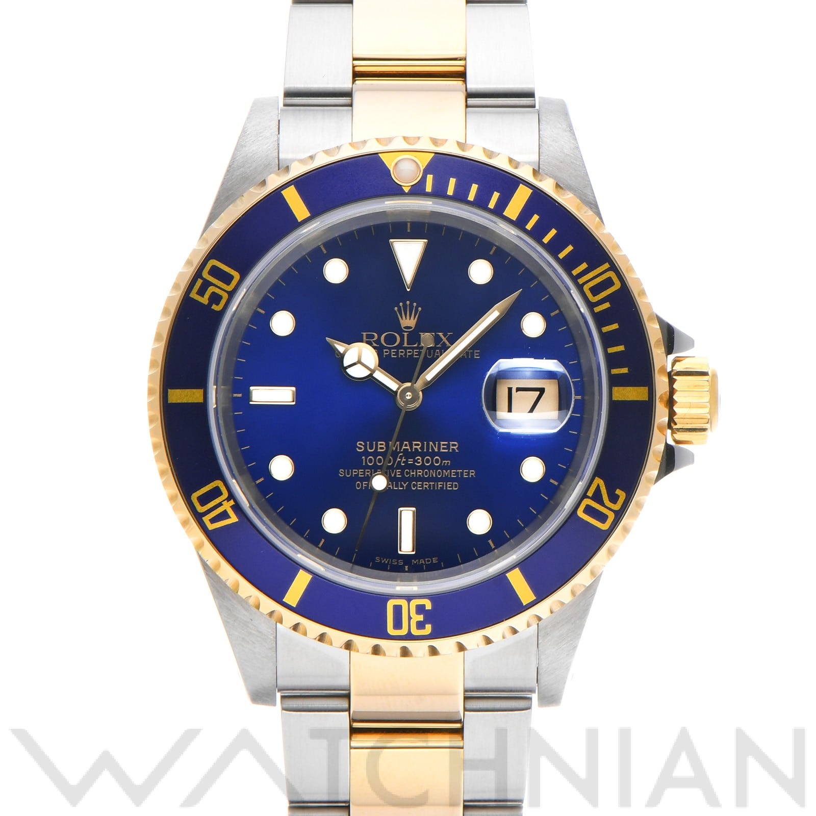 サブマリーナ デイト 16613 Y番(2002年頃製造) ブルー ロレックス ROLEX メンズ 【中古】