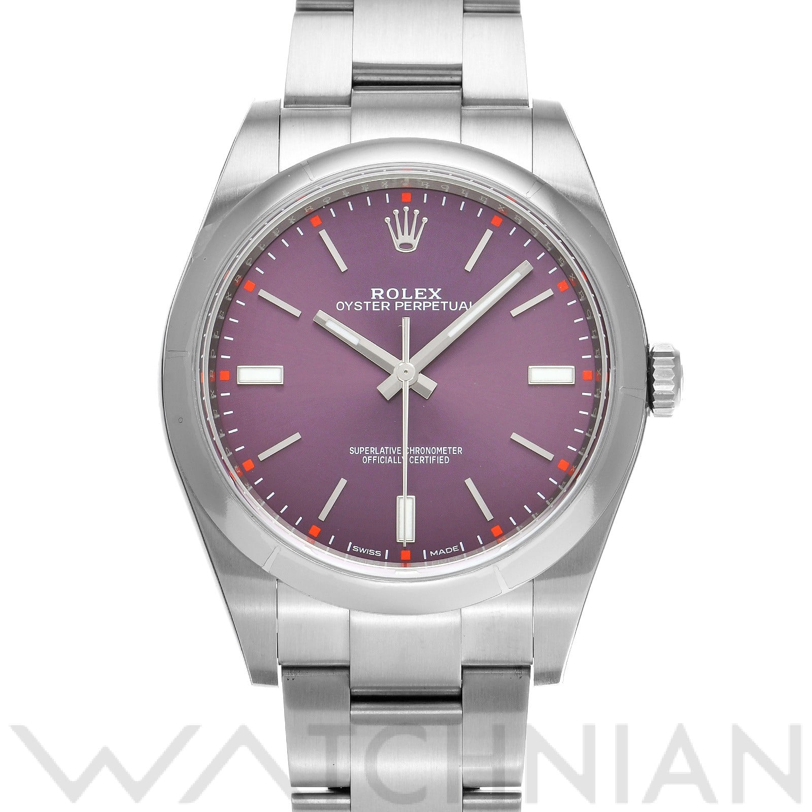 ロレックス / ROLEX オイスターパーペチュアル 39 114300 レッドグレープ メンズ 時計 【中古】【wristwatch】