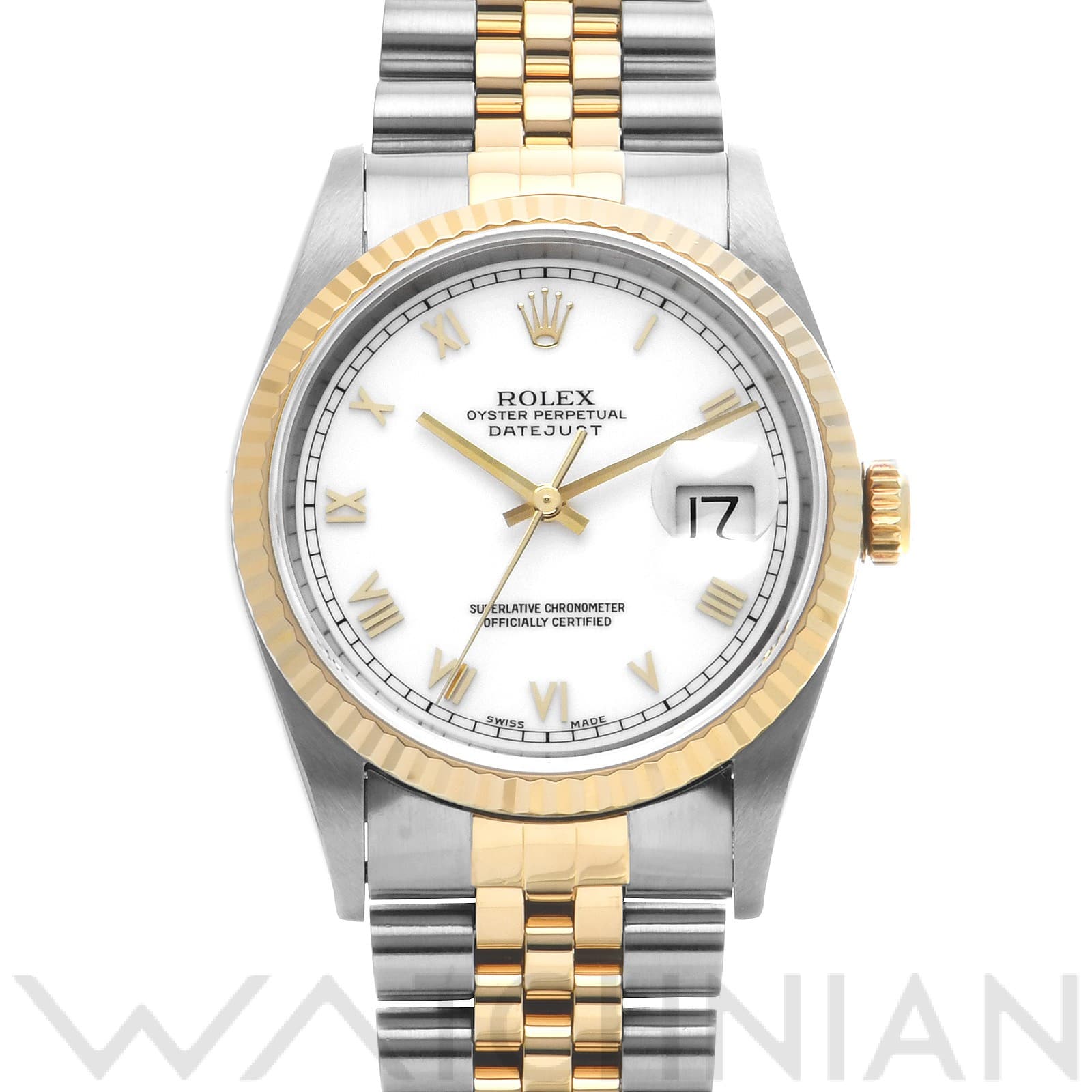 ロレックス デイトジャスト 16233 ホワイト メンズ 時計 【中古】【wristwatch】