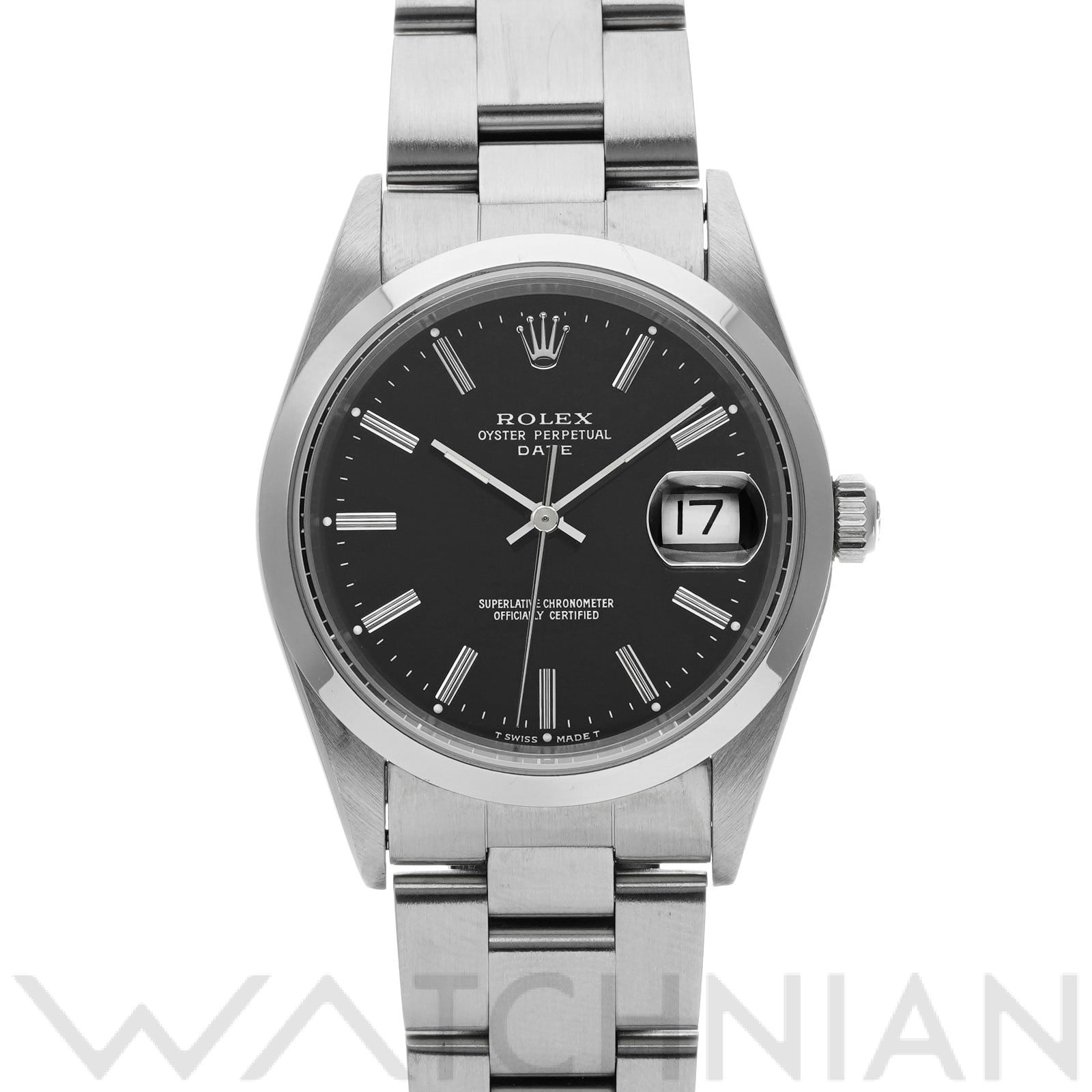 ロレックス オイスターパーペチュアル デイト 15200 ブラック メンズ 時計 【中古】【wristwatch】