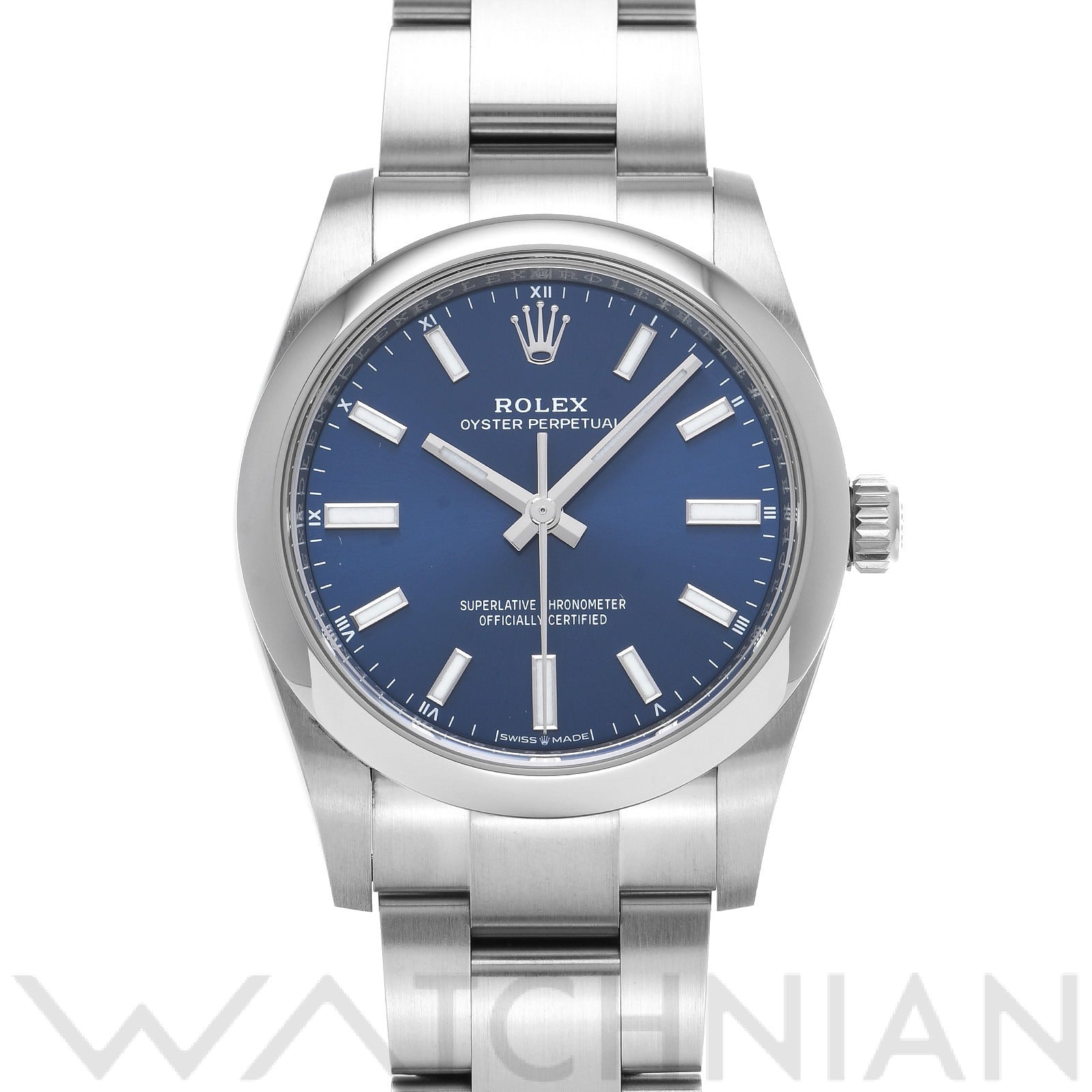 ロレックス オイスターパーペチュアル 34 124200 ブライトブルー ユニセックス 時計 【中古】【wristwatch】